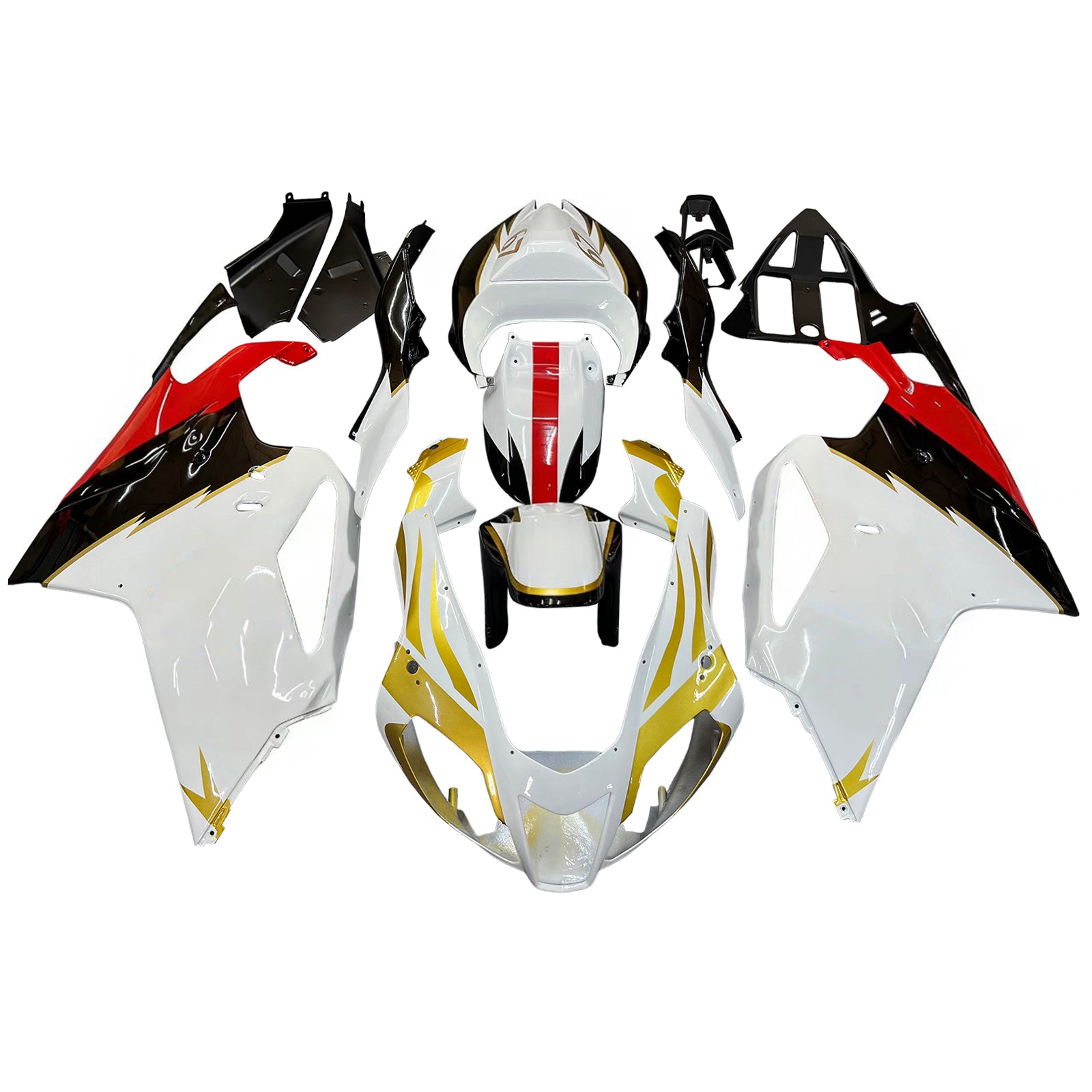 Amotopart 2003-2006 Aprilias RSV1000 White&Gold Fairing Kit