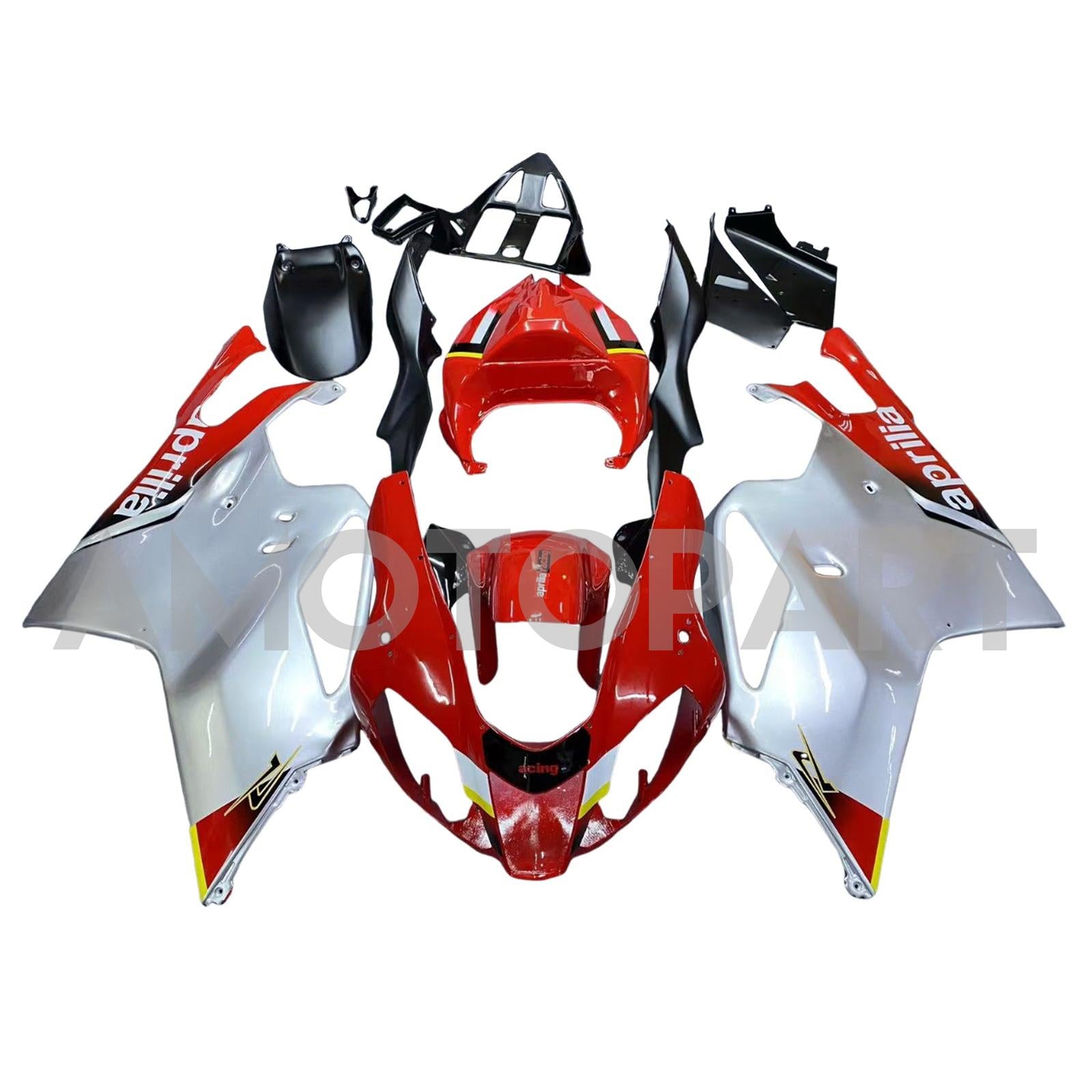 Amotopart 2003-2006 Aprilia RSV1000 Red&Grey Fairing Kit