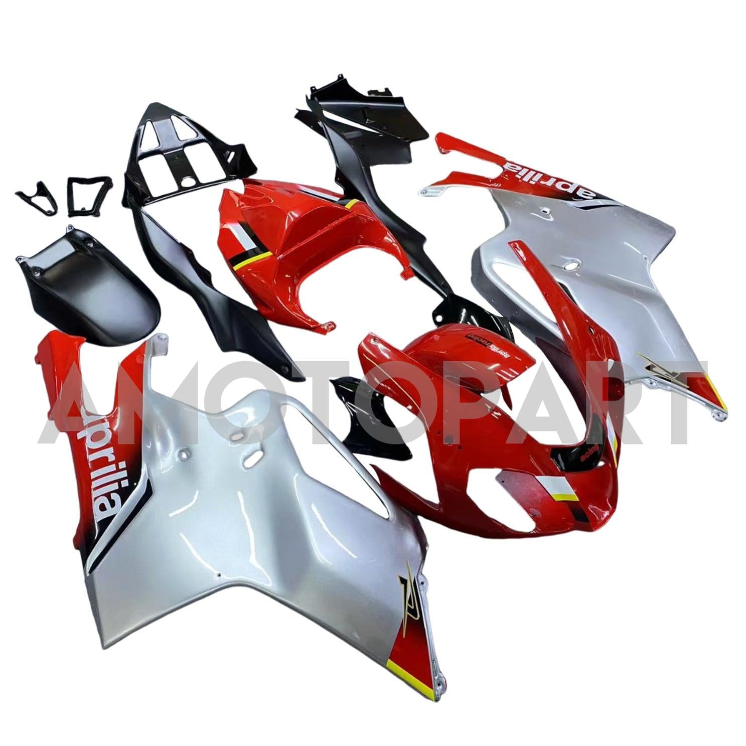 Amotopart 2003-2006 Aprilia RSV1000 Red&Grey Fairing Kit