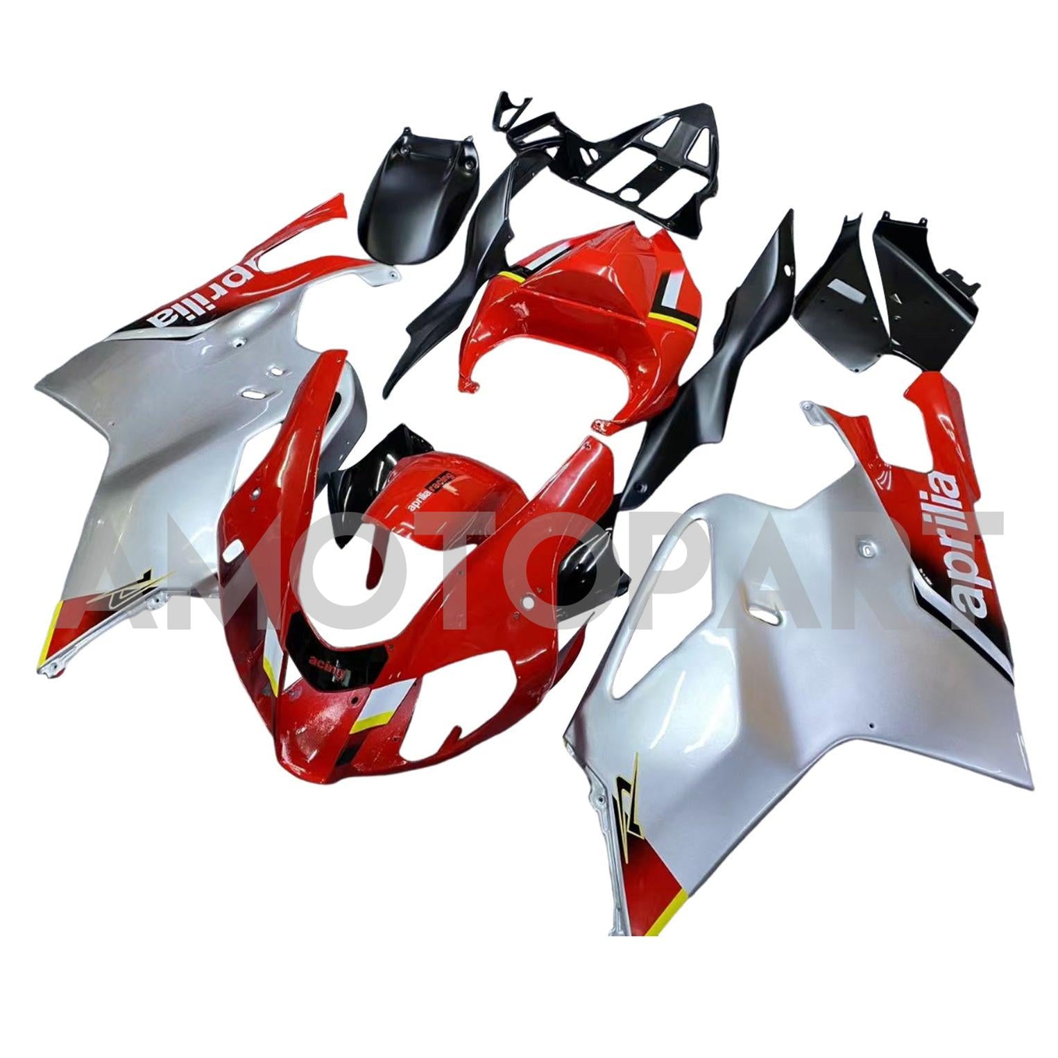 Amotopart 2003-2006 Aprilia RSV1000 Red&Grey Fairing Kit