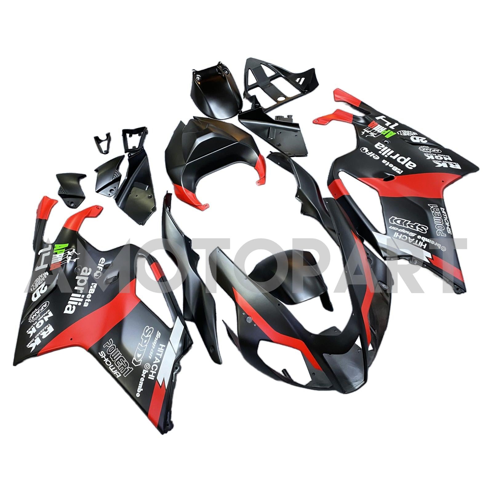 Amotopart 2003-2006 Aprilia RSV1000 Red&Black Style1 Fairing Kit