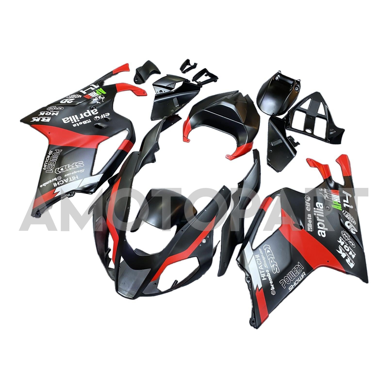 Amotopart 2003-2006 Aprilia RSV1000 Red&Black Style1 Fairing Kit