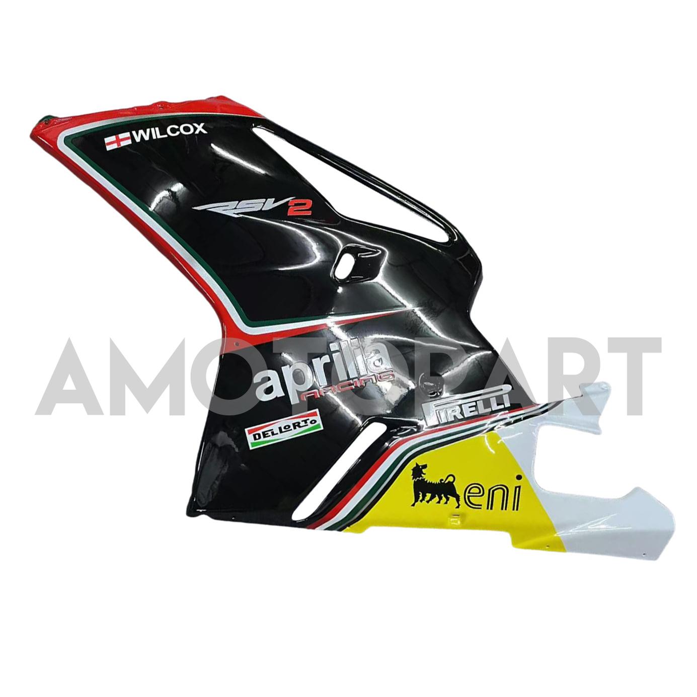 Amotopart 2003–2006 Aprilia RSV1000 Rot&Schwarzes Style3-Verkleidungskit