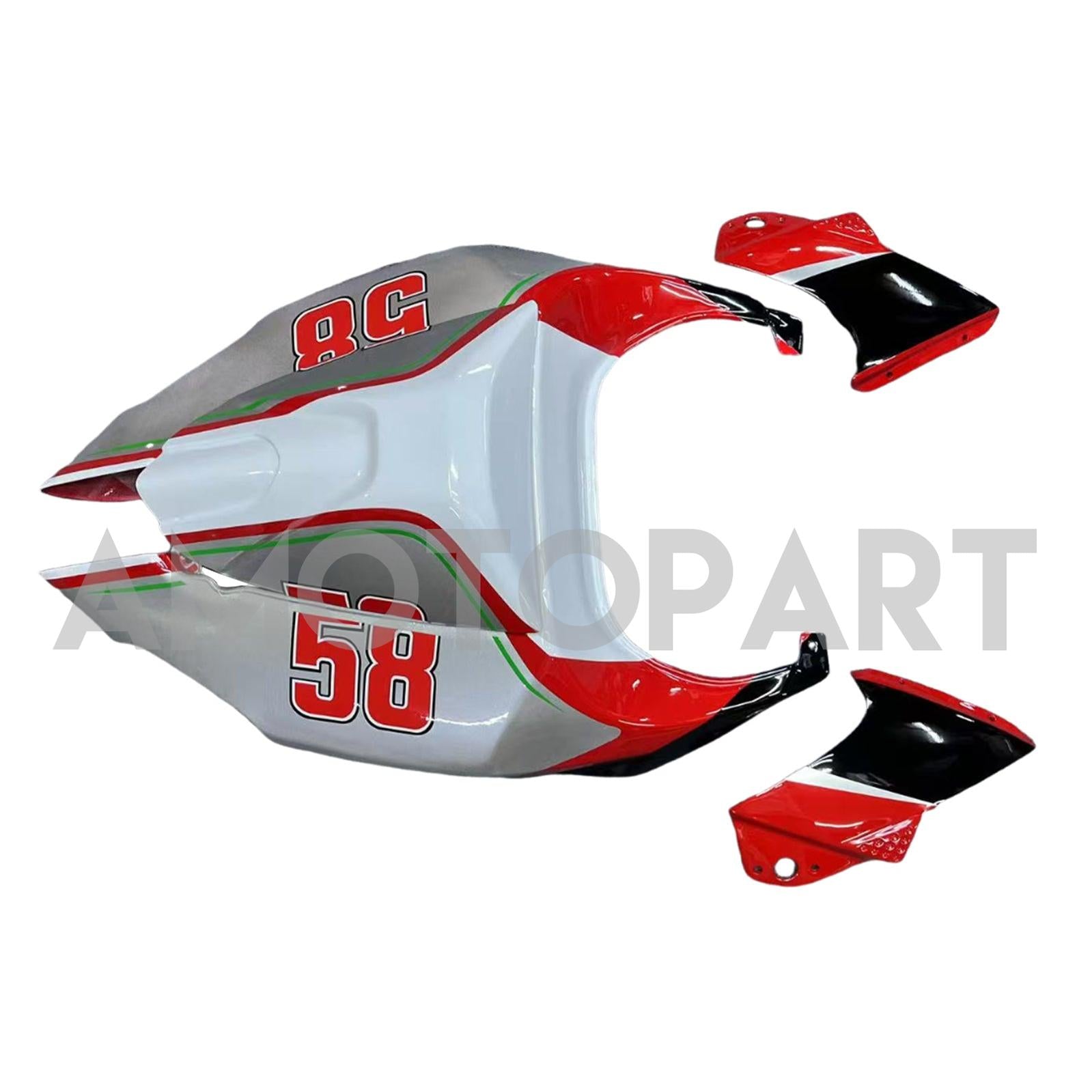 Amotopart 2003–2006 Aprilia RSV1000 Rot&Schwarzes Style3-Verkleidungskit
