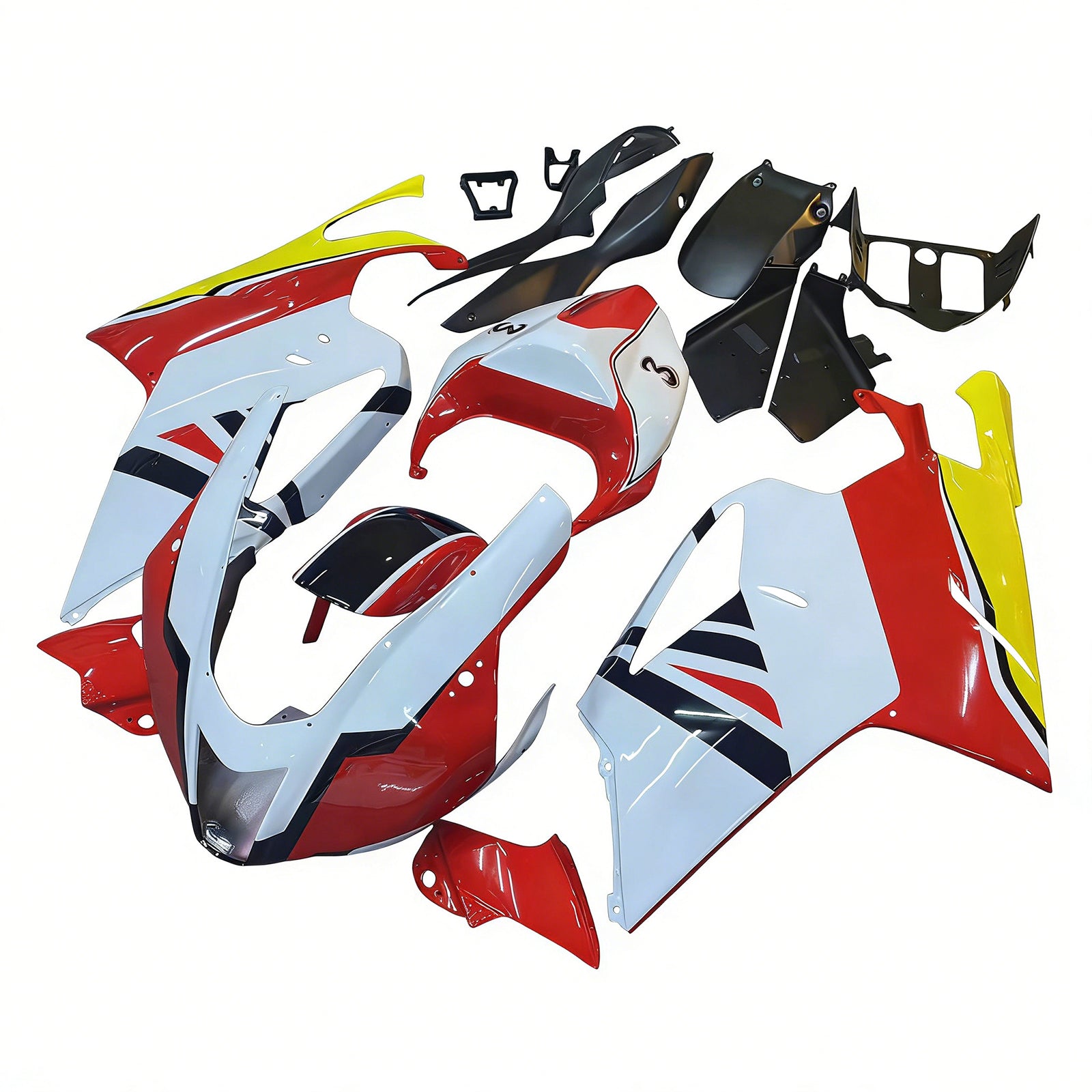 Amotopart 2003-2006 Aprilia RSV1000 White&Red Fairing Kit