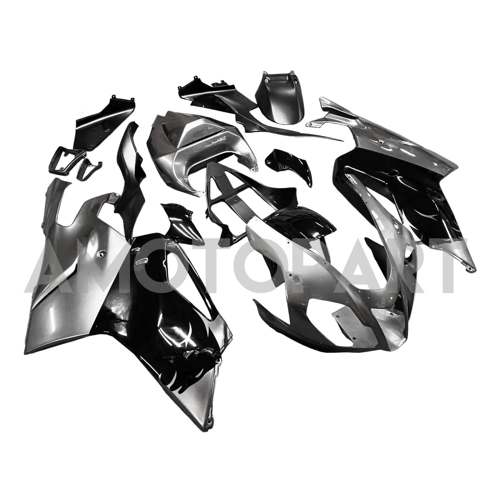 Amotopart 2003-2006 Aprilia RSV1000 Gray & Black Fairing Kit