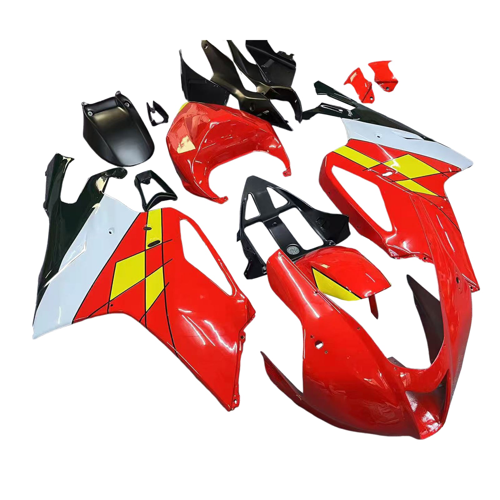 Amotopart 2003-2006 Aprilia RSV1000 Red&Yellow Fairing Kit