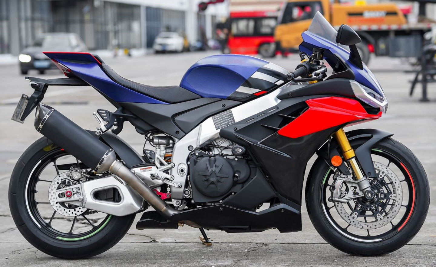 Amotopart 2022-2024 Aprilia RSV4 1100 Kit de carénage rouge noir rouge