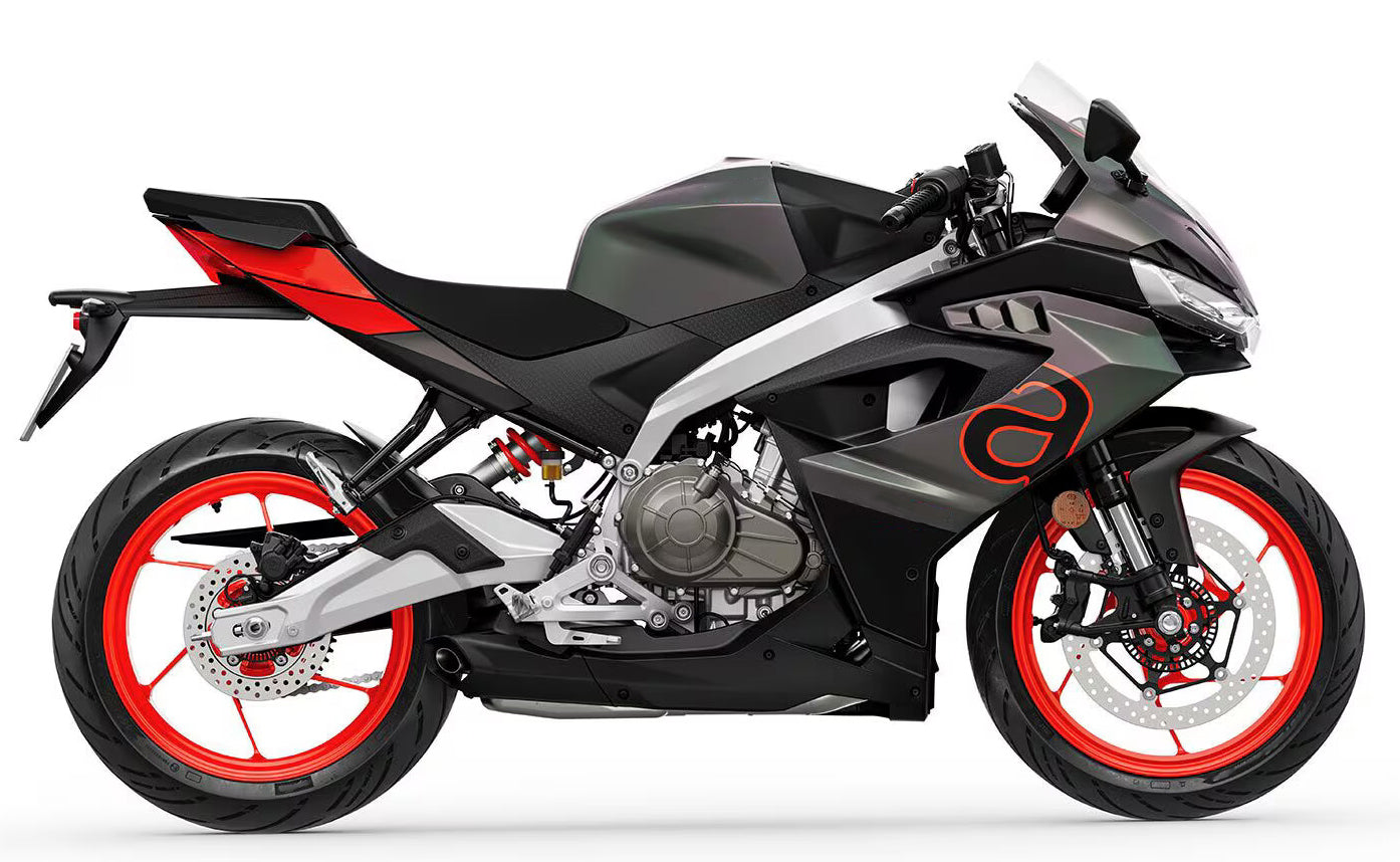 Amotopart 2024-2025 Aprillia RS457 Black Grey Red Fairing Kit