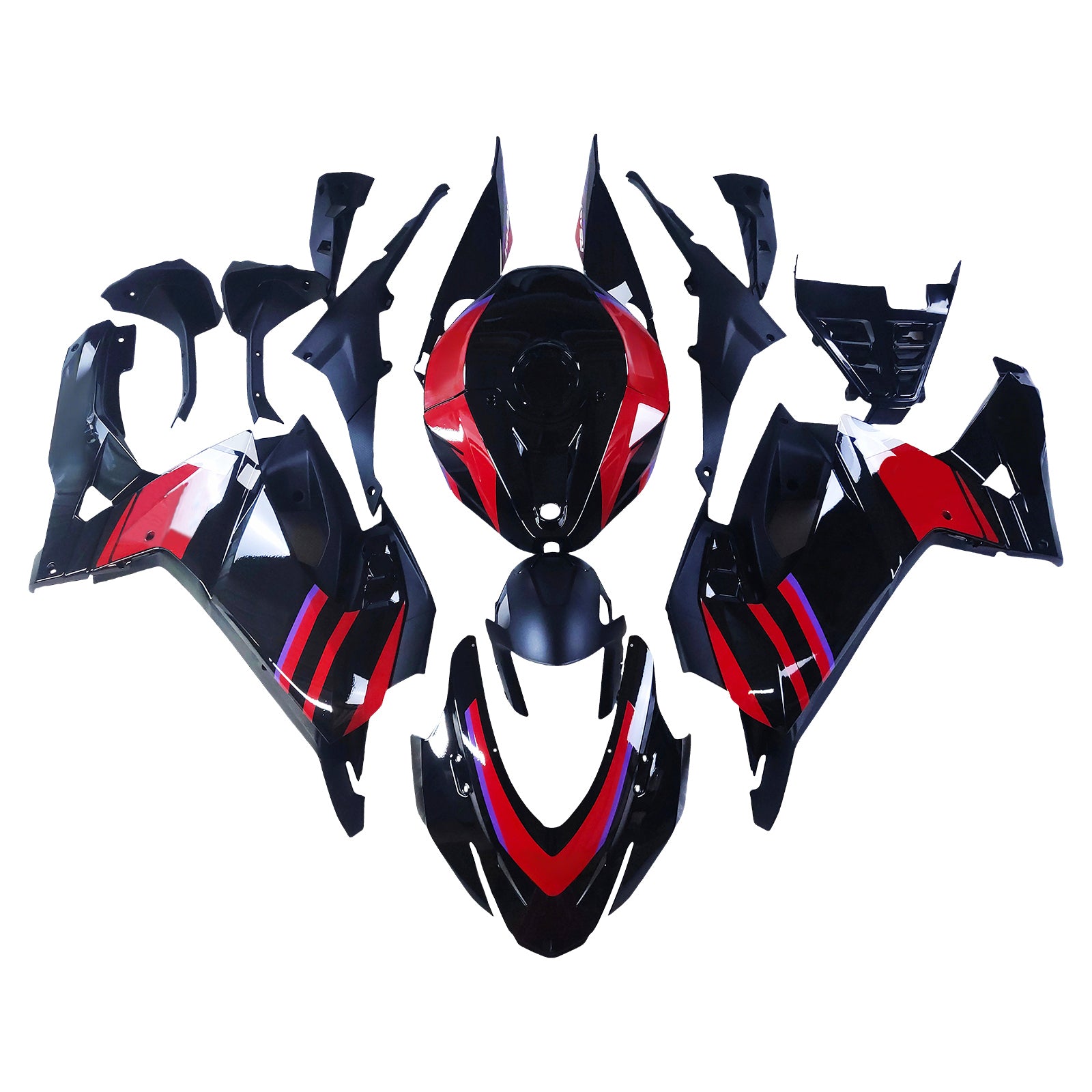 Amotopart 2024-2025 Aprilia RS 457 Black Red Fairing Kit