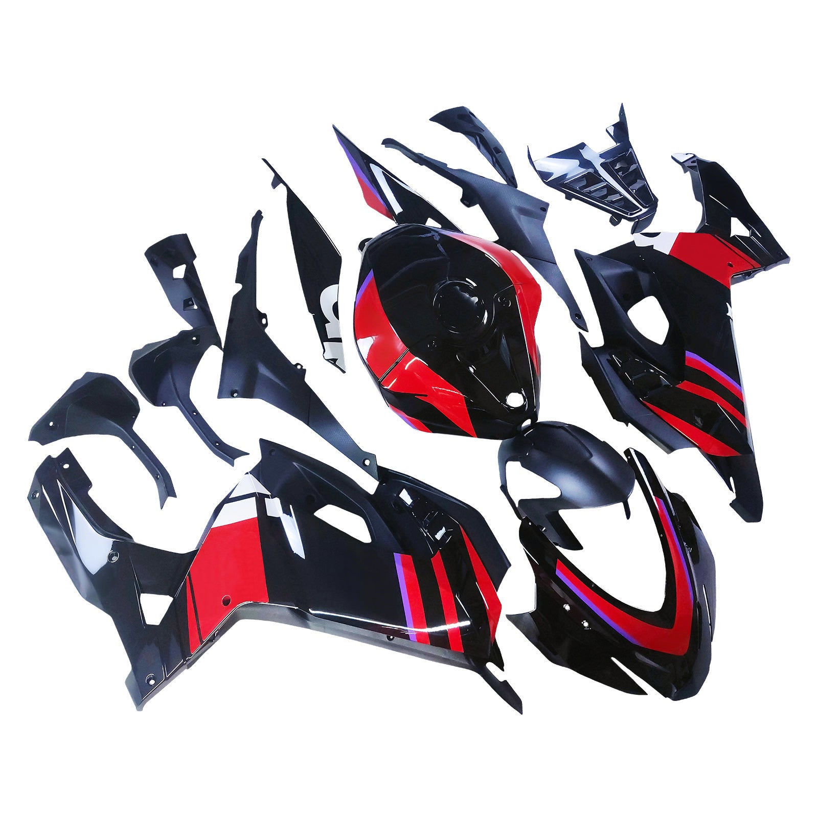 Amotopart 2024-2025 Aprilia RS 457 Black Red Fairing Kit