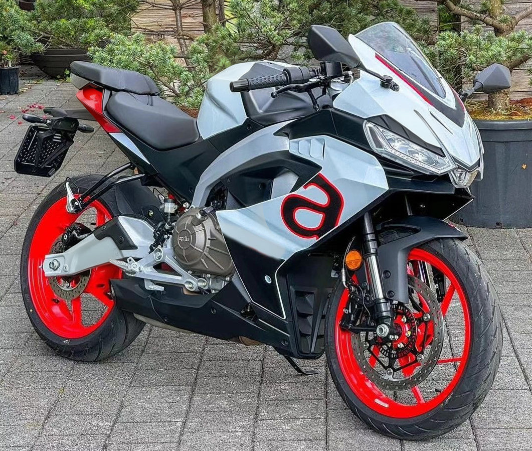 Amotopart 2024-2025 Aprilia Rs 457 Gray Black Fairing Kit