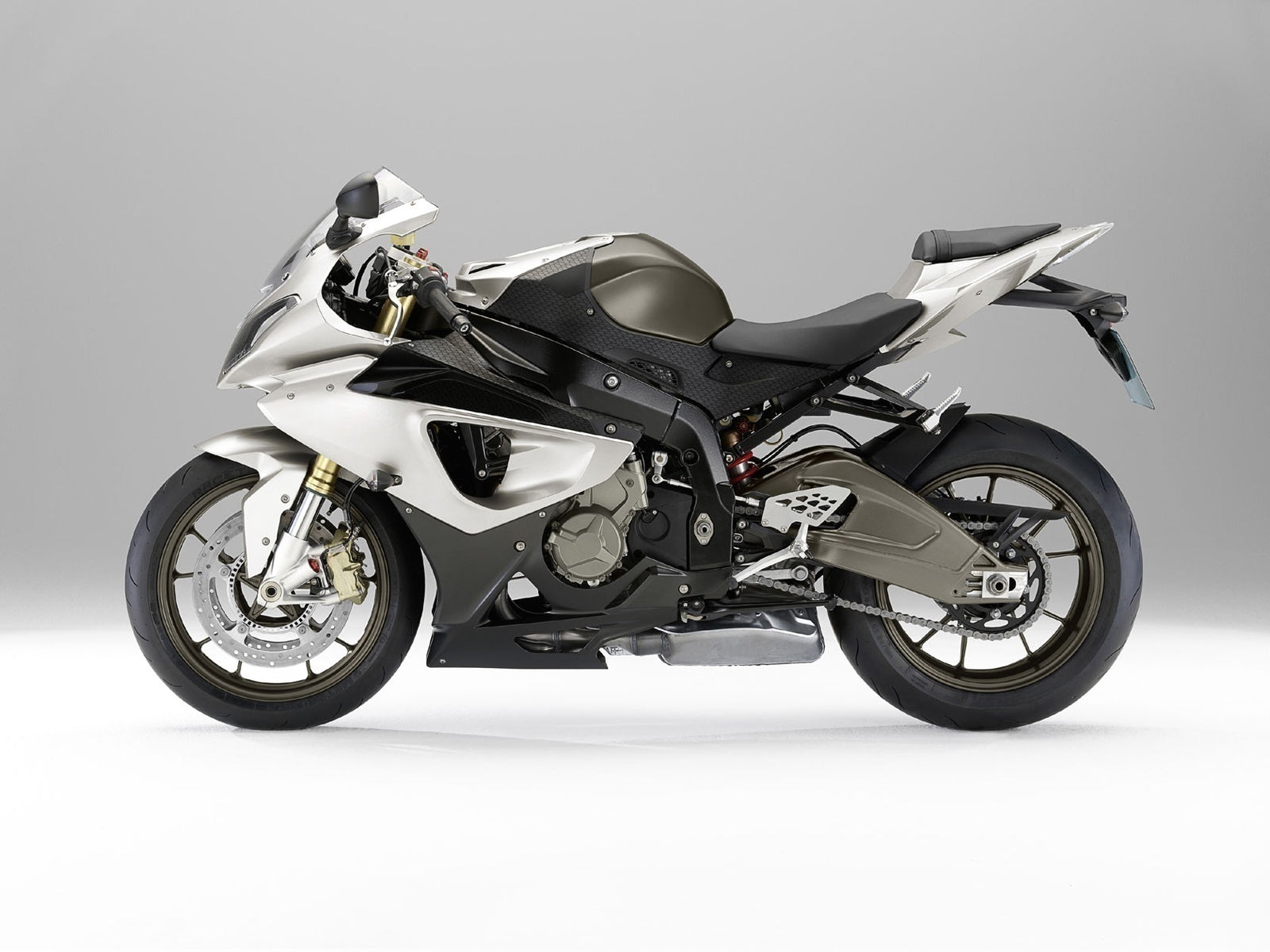 Amotopart 2009-2014 BMW S1000RR Black Sliver Fairing Kit