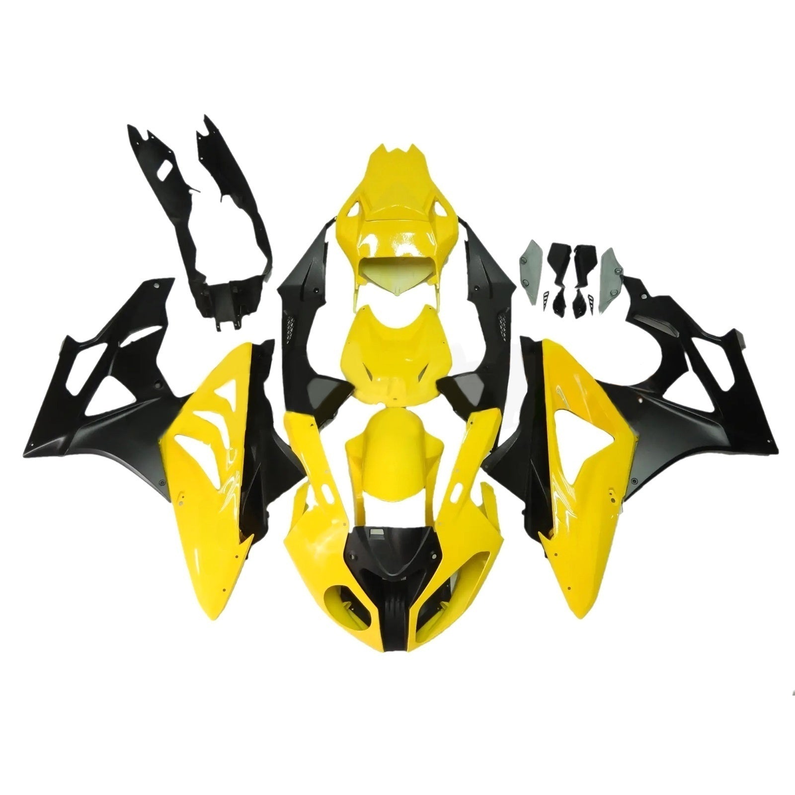 Amotopart 2009-2014 BMW S1000RR Yellow & Black Fairing Kit