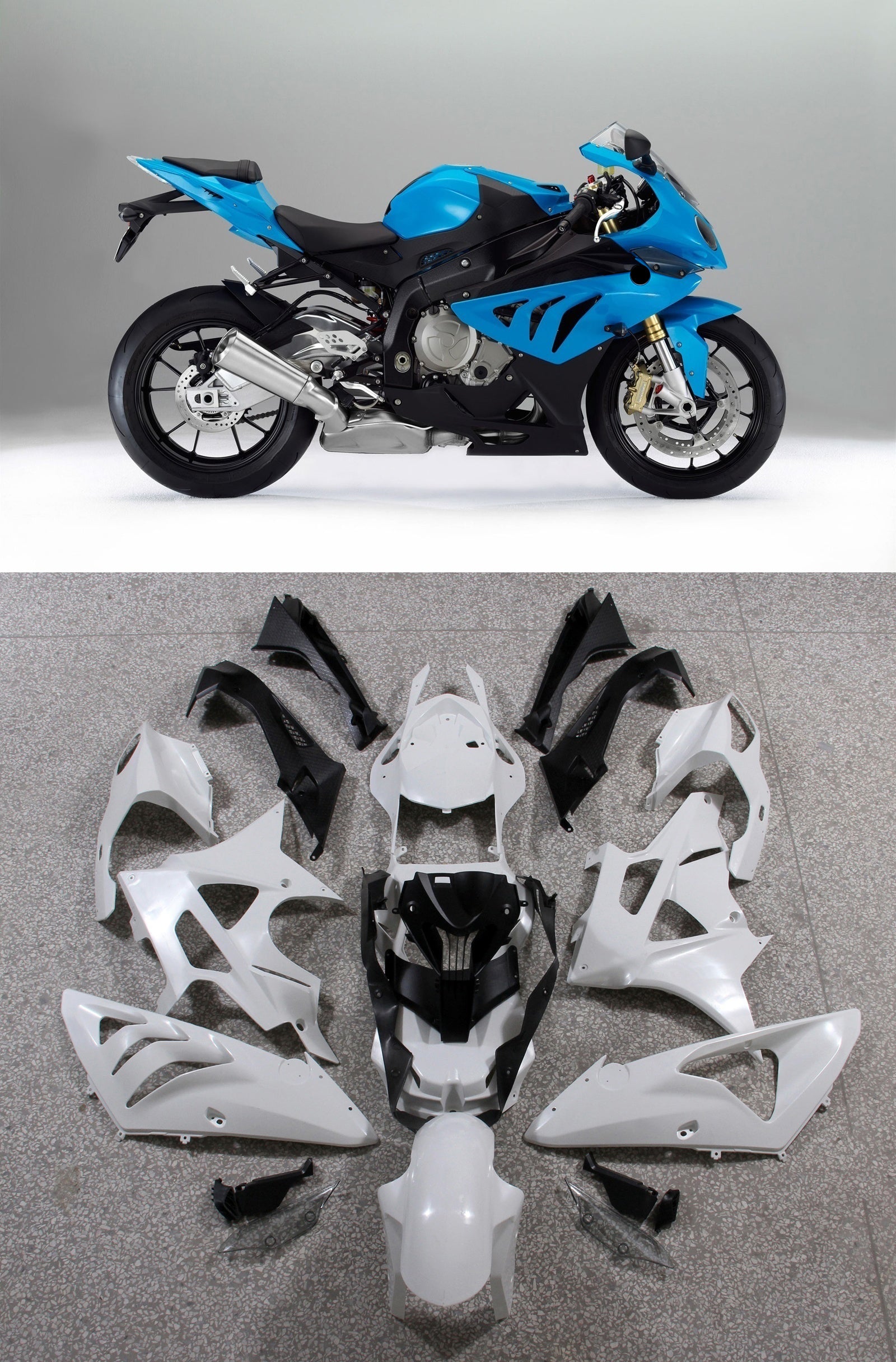 Amotopart 2009-2014 BMW S1000RR Blue Fairing Kit