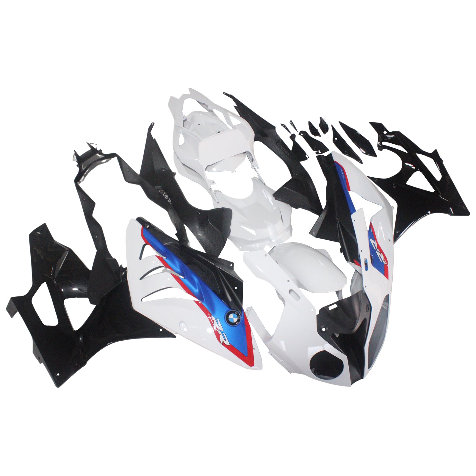 Amotopart BMW S1000RR 2009-2014 Kit de carenado azul y rojo Style4