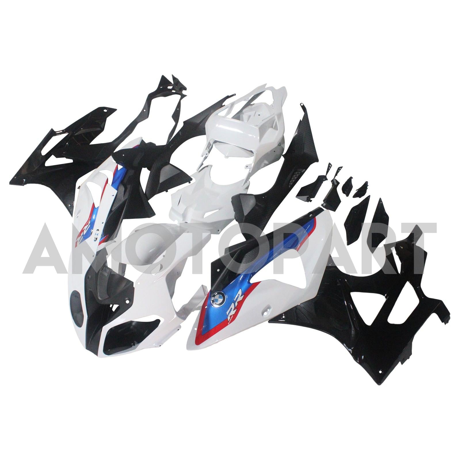 Amotopart BMW S1000RR 2009-2014 Blue & Red Style4 Fairing Kit