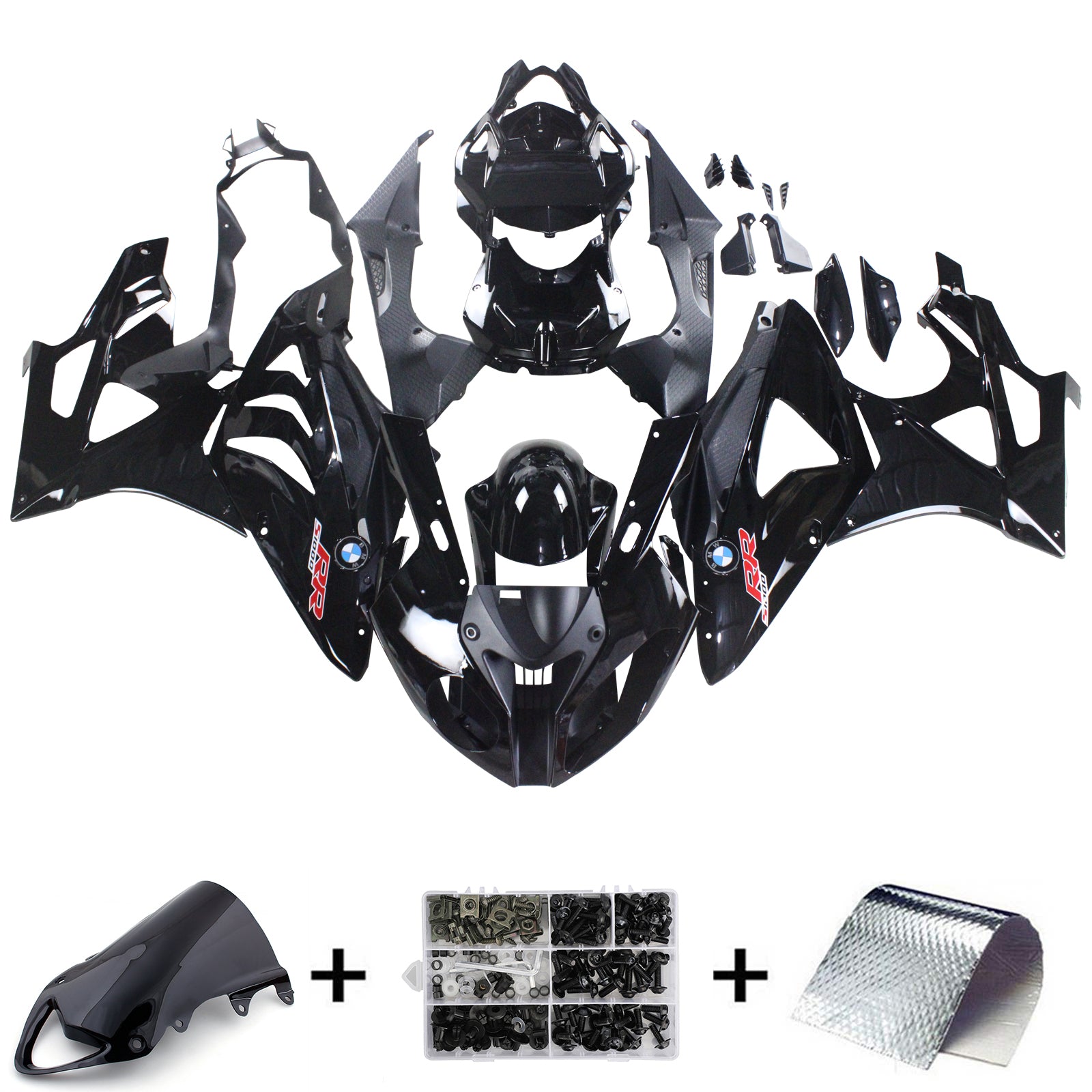 Amotopart 2009-2014 BMW S1000RR Fairing G-Black Kit