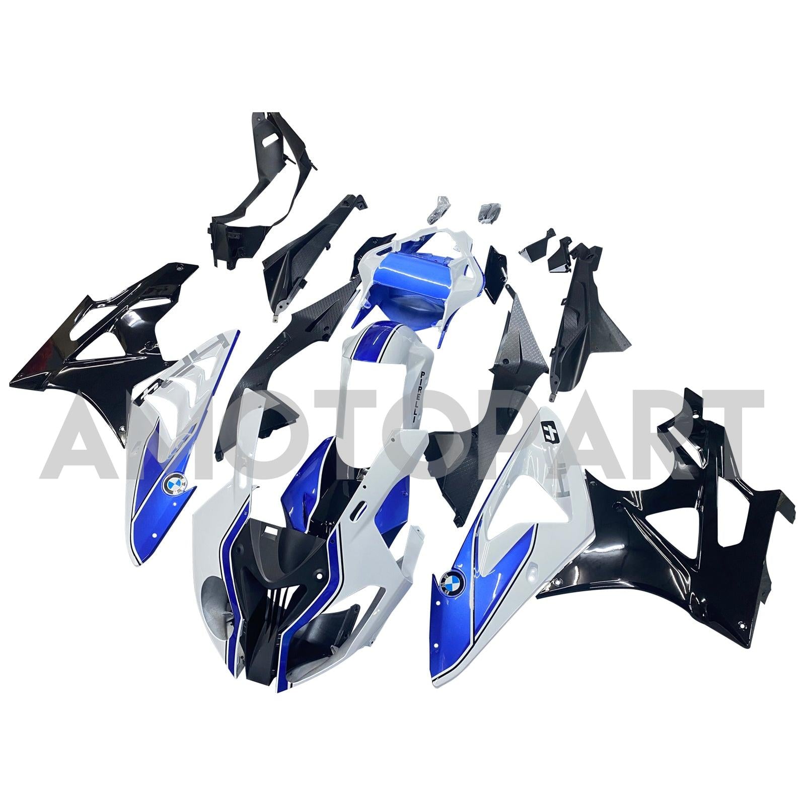 Amotopart 2009-2014 BMW S1000RR Blue & White Rooting Kit