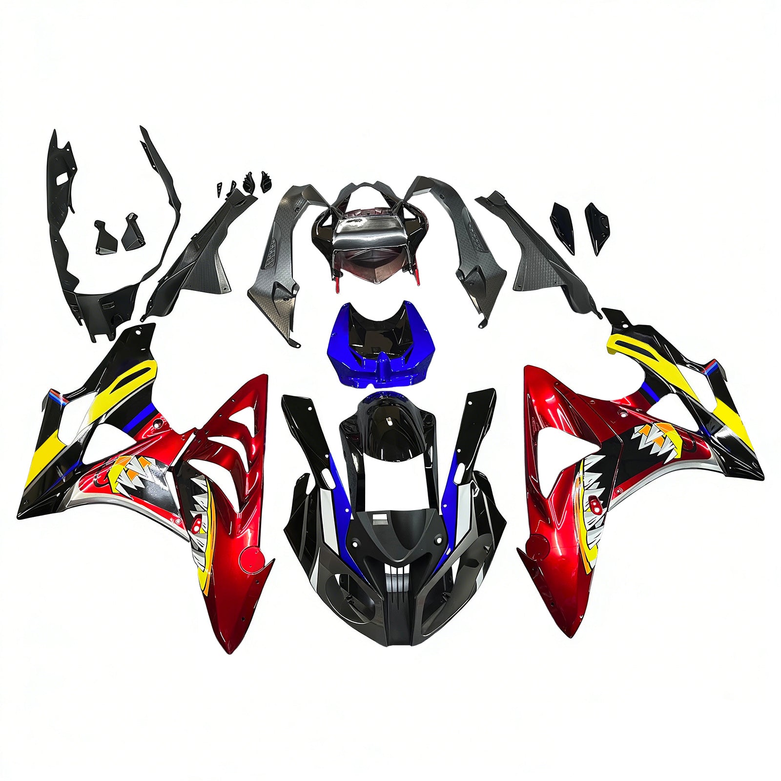 AMOTOPT 2009-2014 S1000RR BMW BLUE & RED SHARK SHARK DEATHING KIT