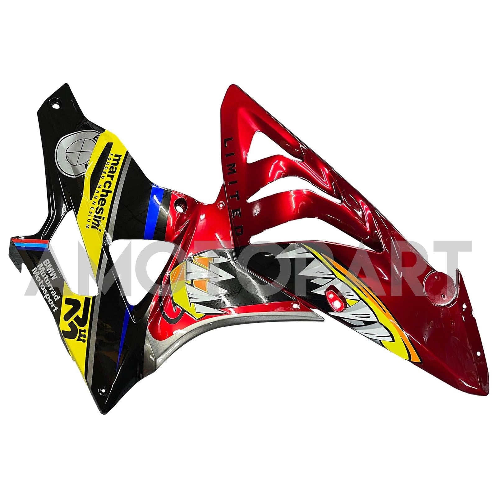 Amotopart 2009-2014 S1000RR BMW Blue & Red Shark Tands Fairing Kit