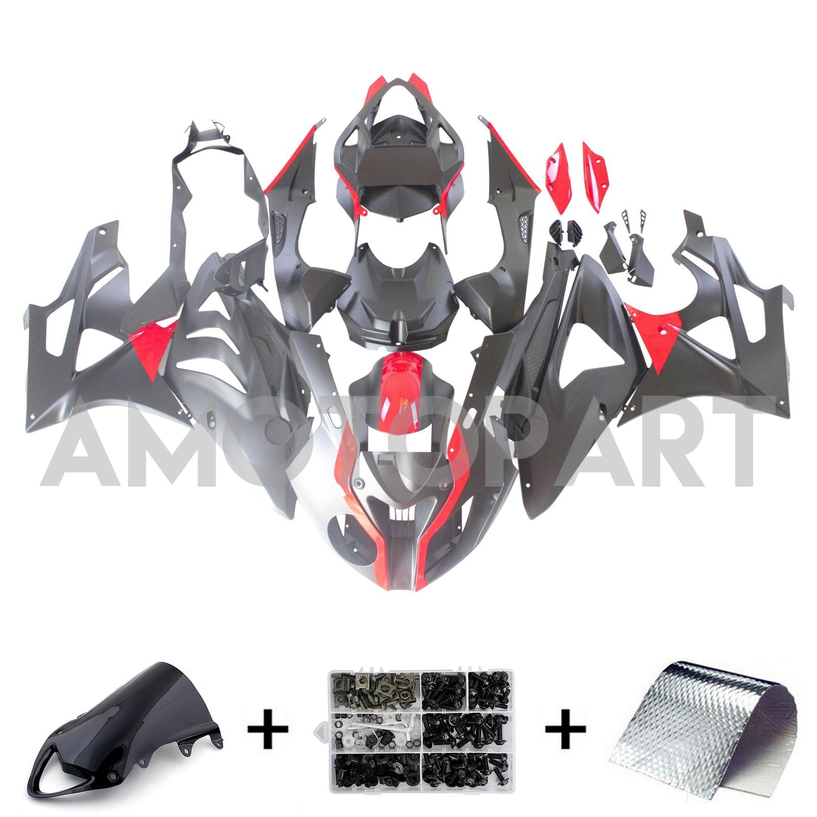 Amotopart 2009-2014 BMW S1000RR Black Fairing Kit
