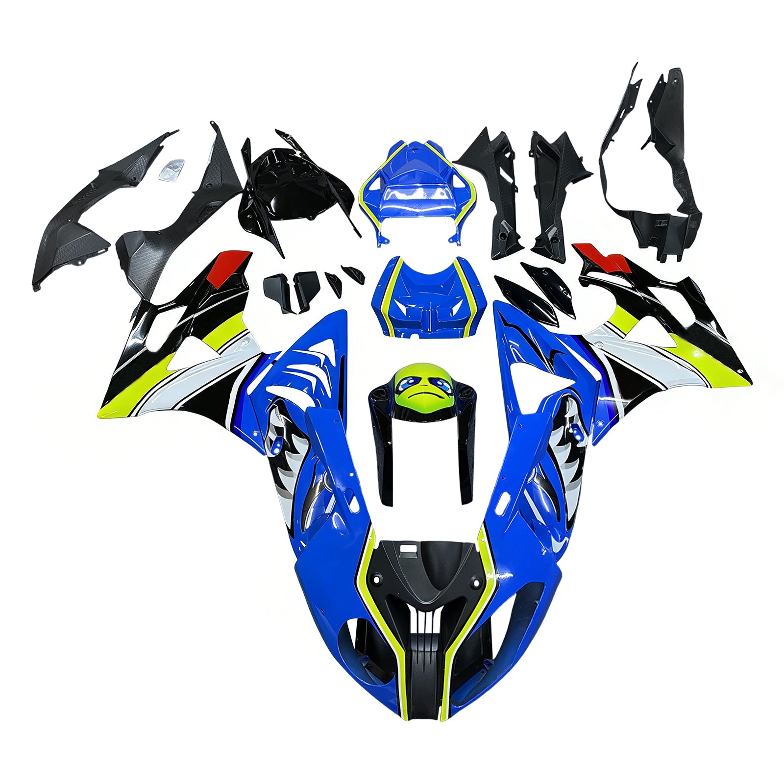 Amotopart BMW S1000RR 2009-2014 Blue&Yellow Monster Fairing Kit