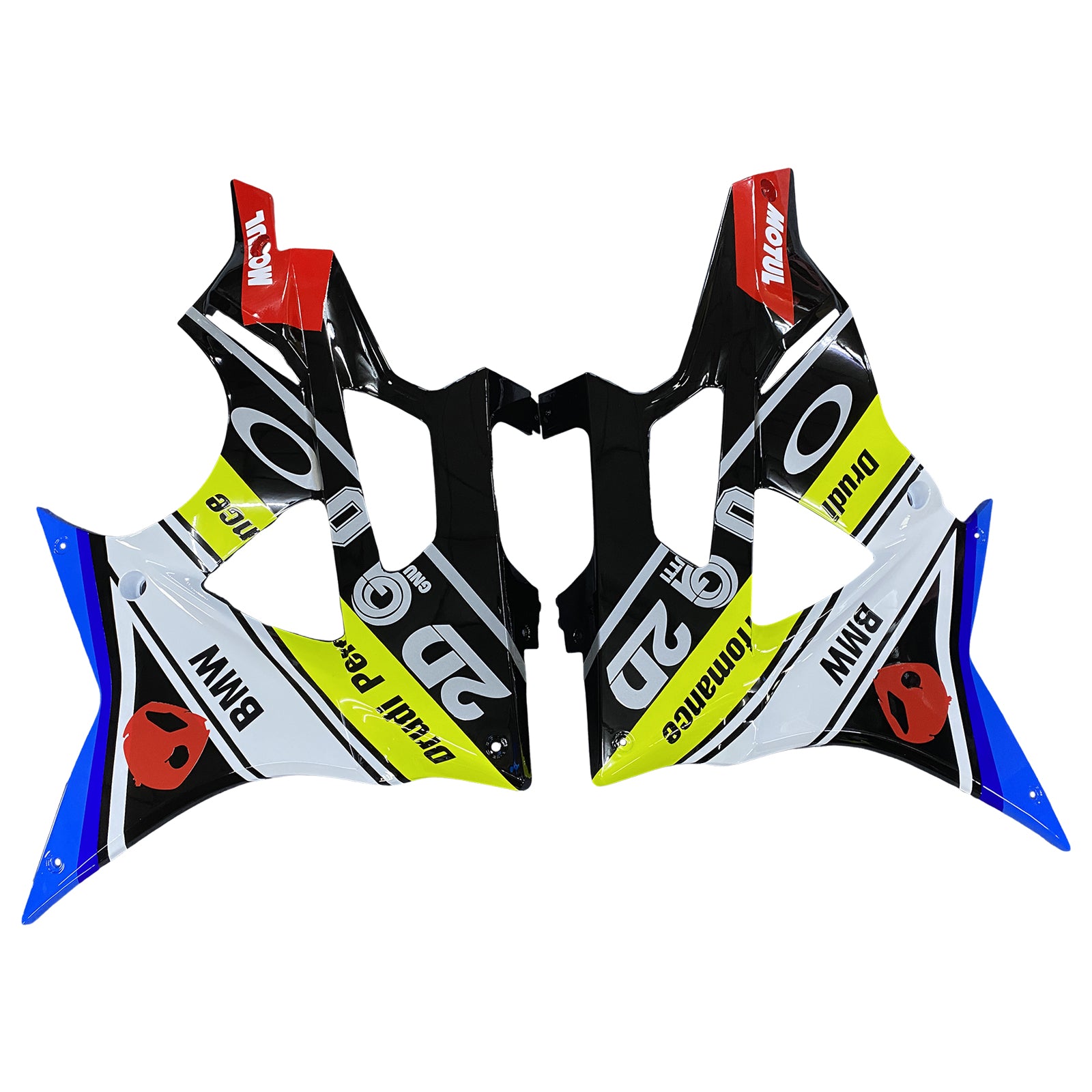 Amotopart BMW S1000RR 2009-2014 ブルー&イエロー モンスター フェアリング キット