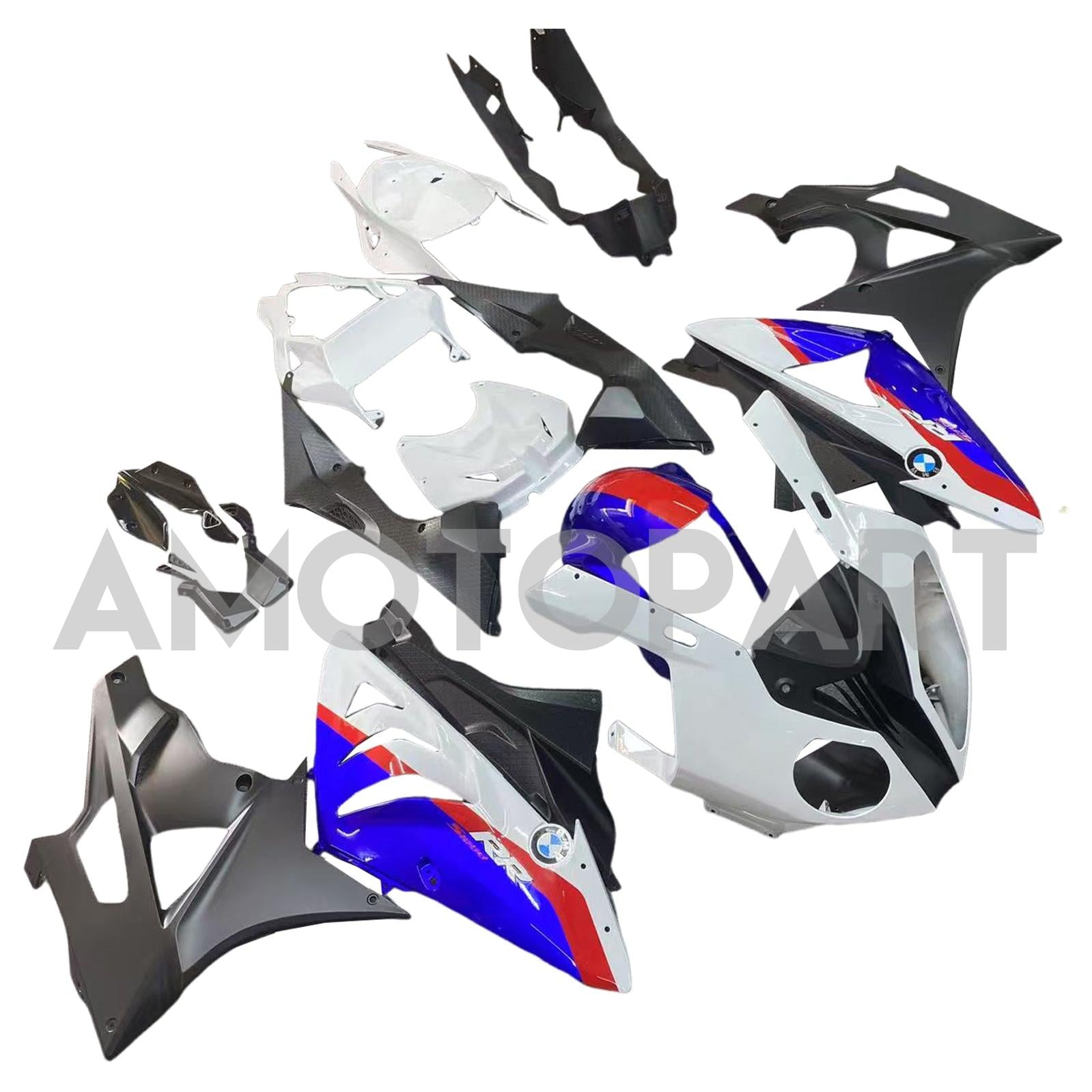 Amotopart BMW S1000RR 2009-2014 Blue&Red Style3 Fairing Kit