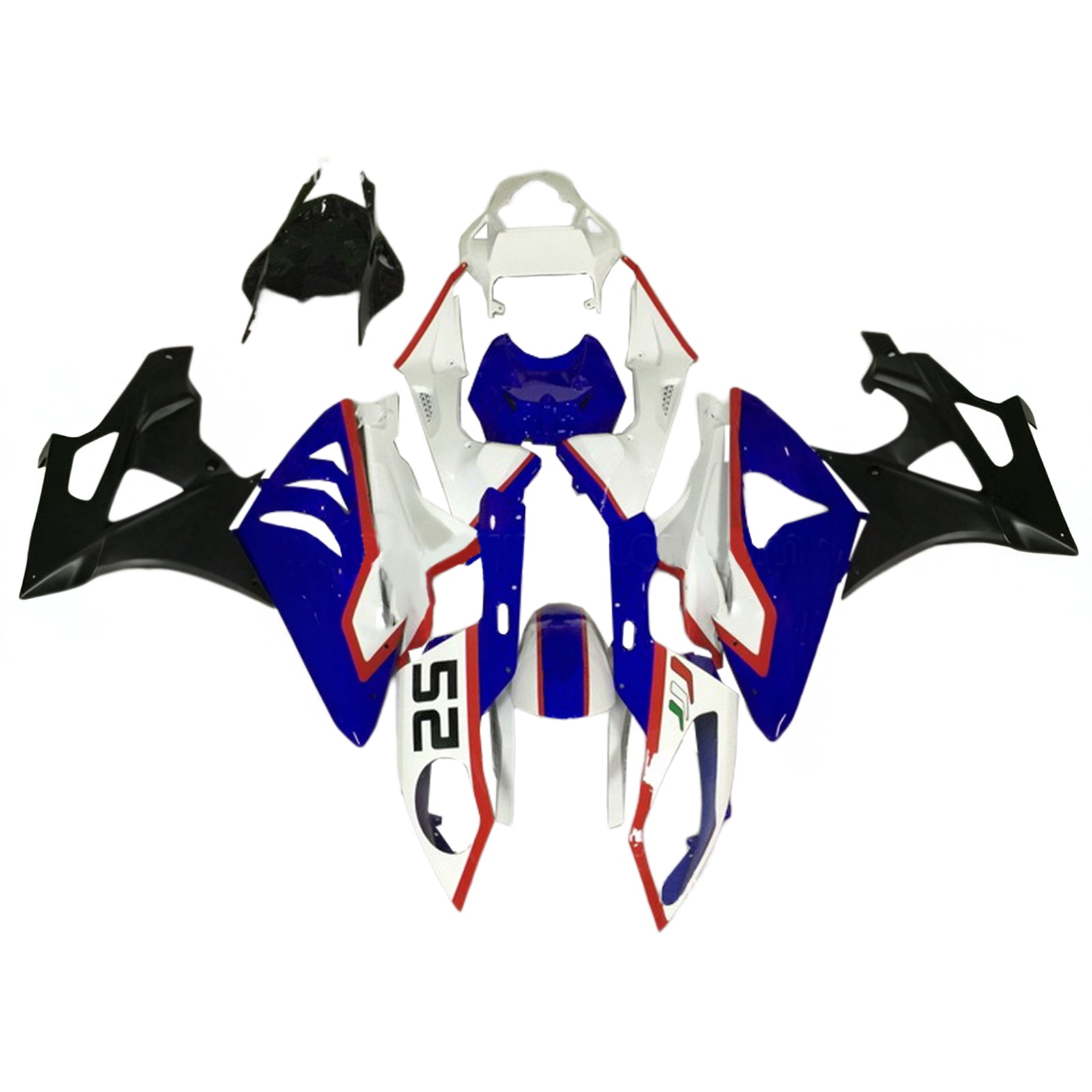 Amotopart BMW S1000RR 2009-2014 Blue&Red Style2 Fairing Kit