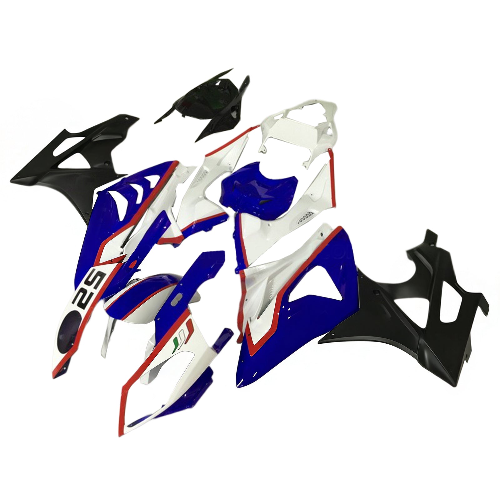 Amotopart BMW S1000RR 2009-2014 Blue & Red Style2 Fairing Kit