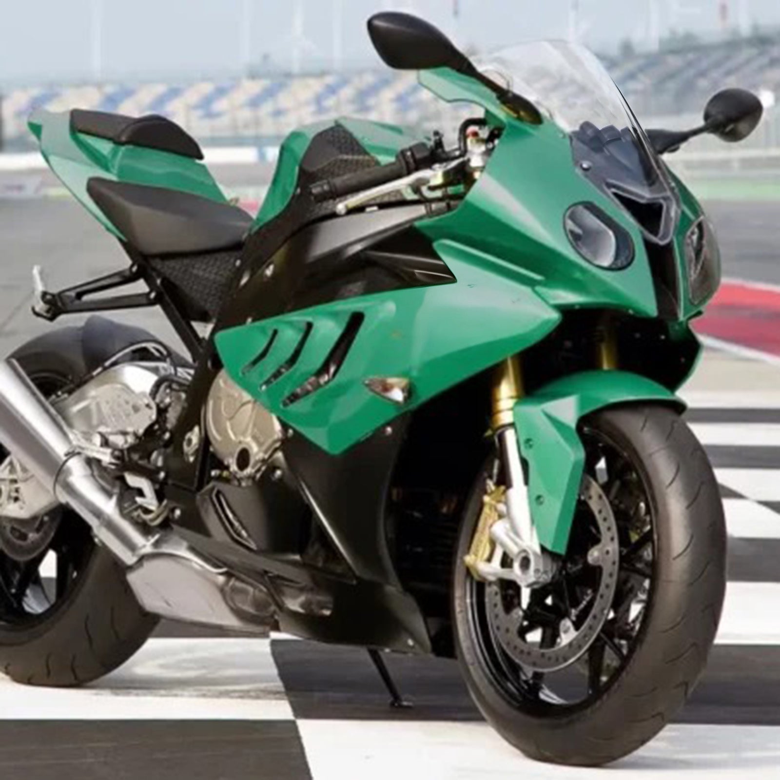 Amotopart BMW S1000RR 2009-2014 Green Fairing Kit