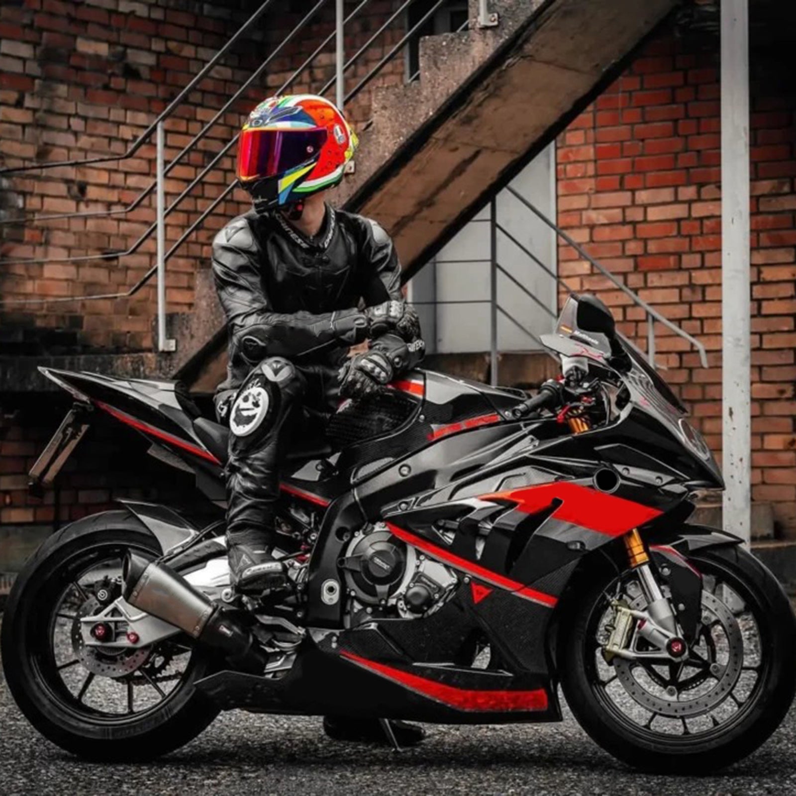 Amotopart BMW S1000RR 2009-2014 Black&Red Fairing Kit