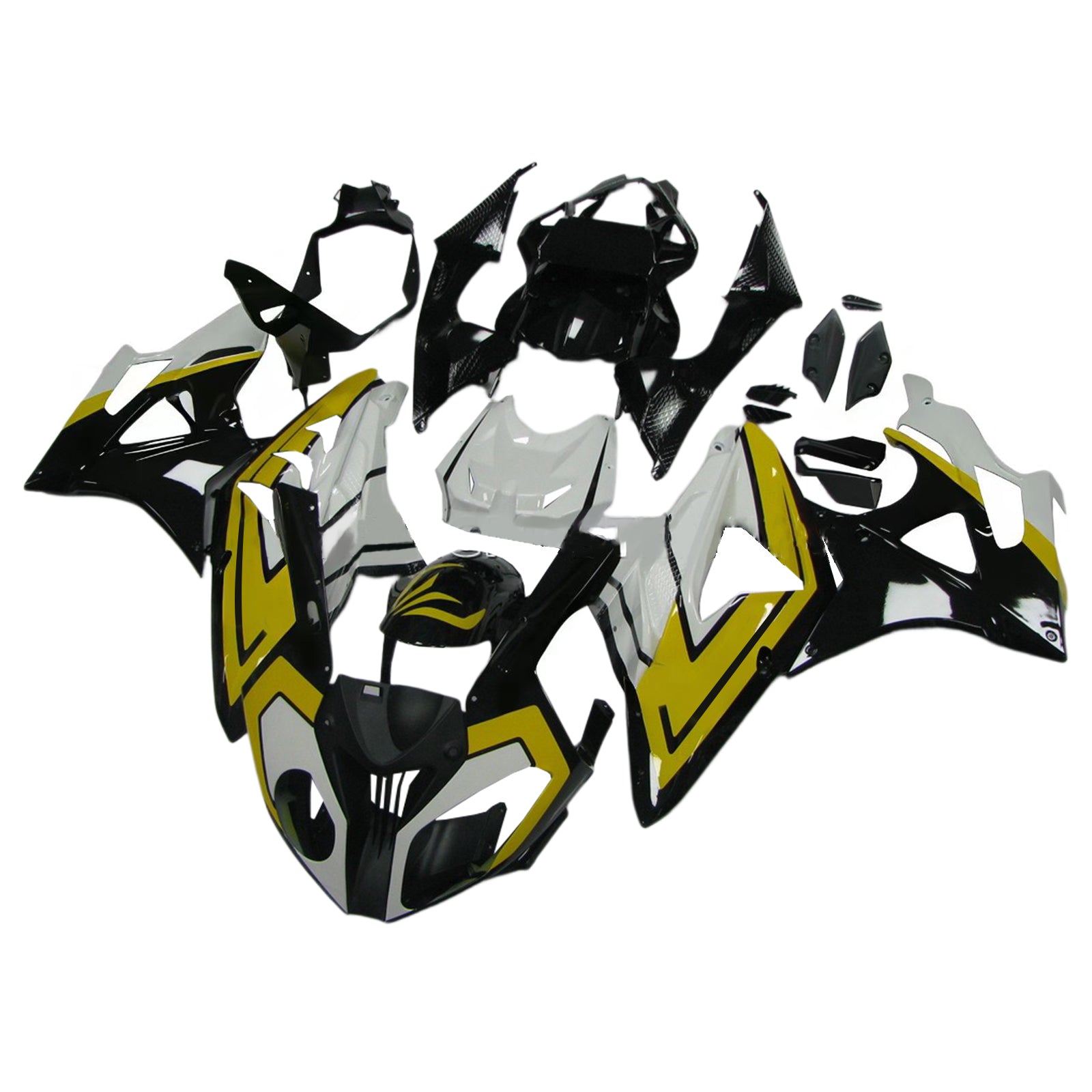 Amotopart BMW S1000RR 2009-2014 Yellow&Black Fairing Kit