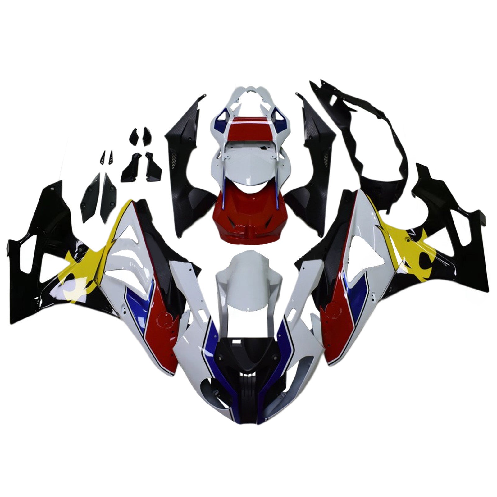 Amotopart BMW S1000RR 2009-2014 ホワイト&レッド Style2 フェアリングキット