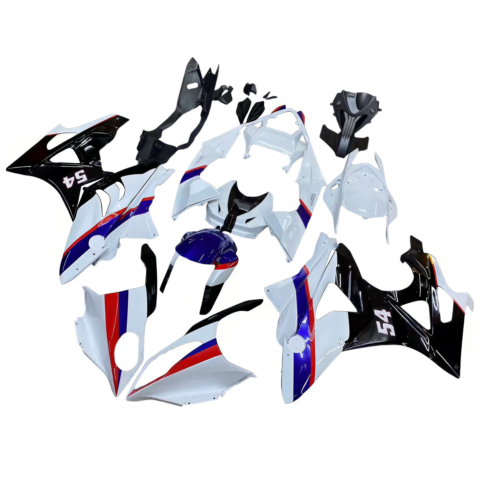 Amotopart BMW S1000RR 2009-2014 Blue&White Style1 Fairing Kit