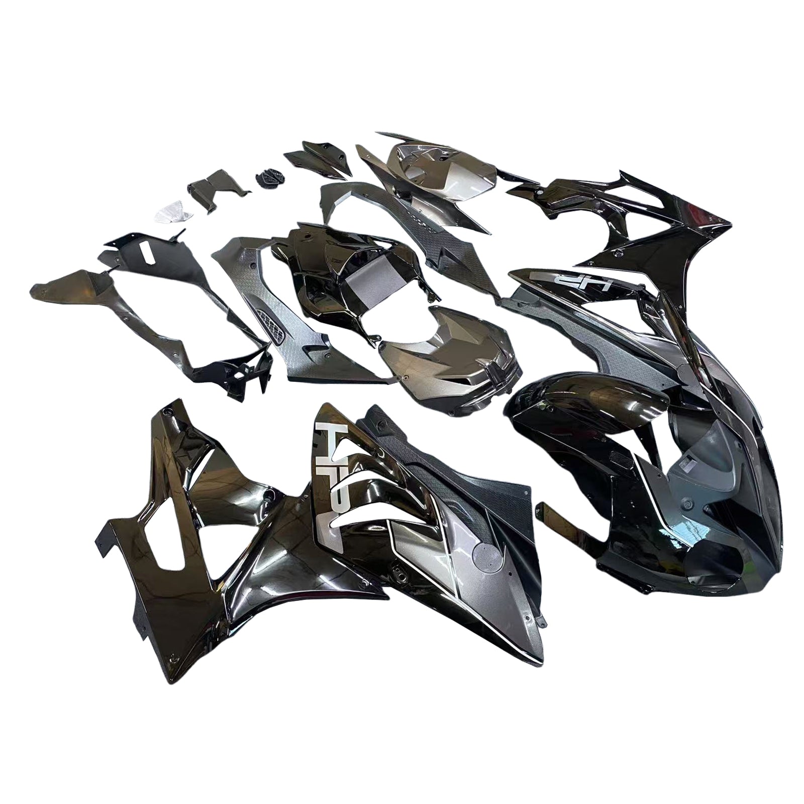 Amotopart BMW S1000RR 2009-2014 Kit de carénage noir brillant