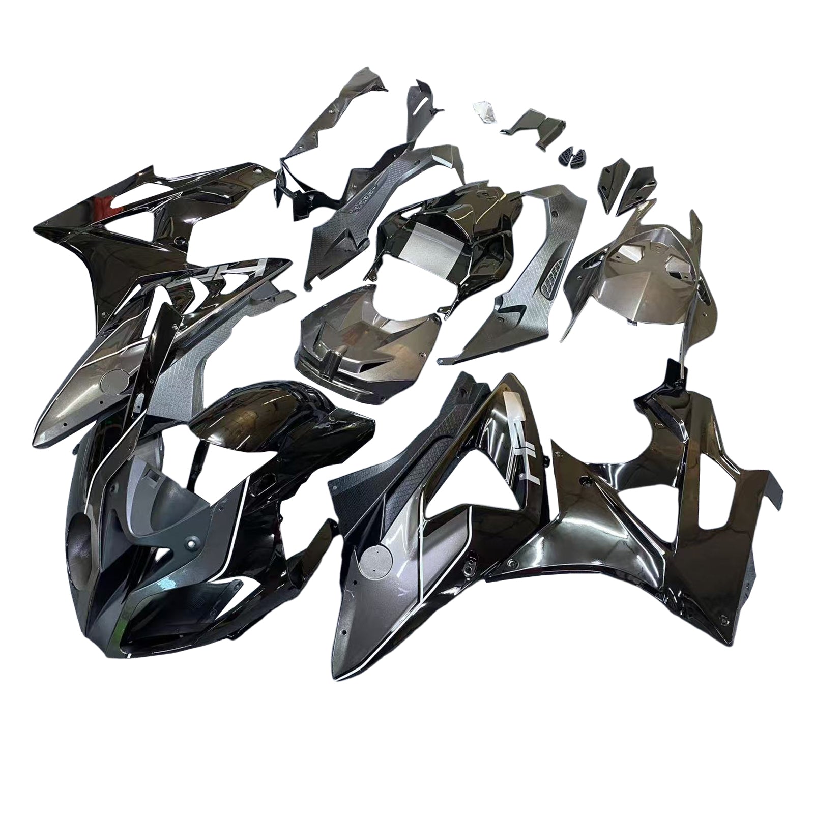 Amotopart BMW S1000RR 2009-2014 Kit de carénage noir brillant