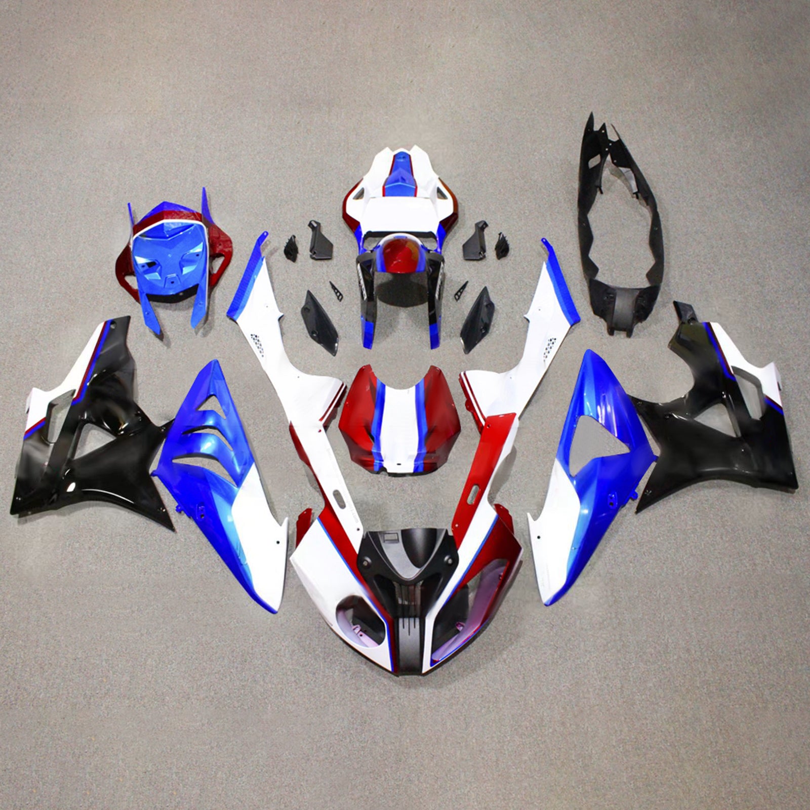 Amotopart 2009-2014 BMW S1000RR Glossy Black White Red Blue Fairing Kit