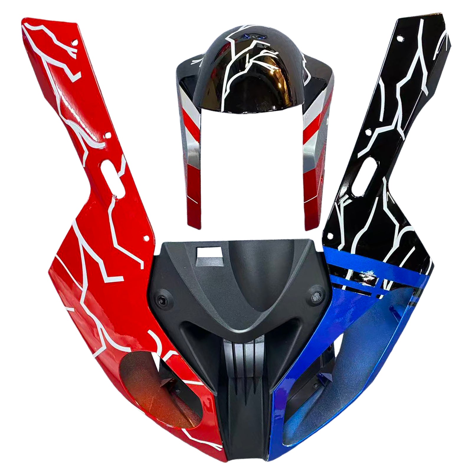 Amotopart 2009–2014 BMW S1000RR Schwarz Rot Blau Silber Verkleidungsset