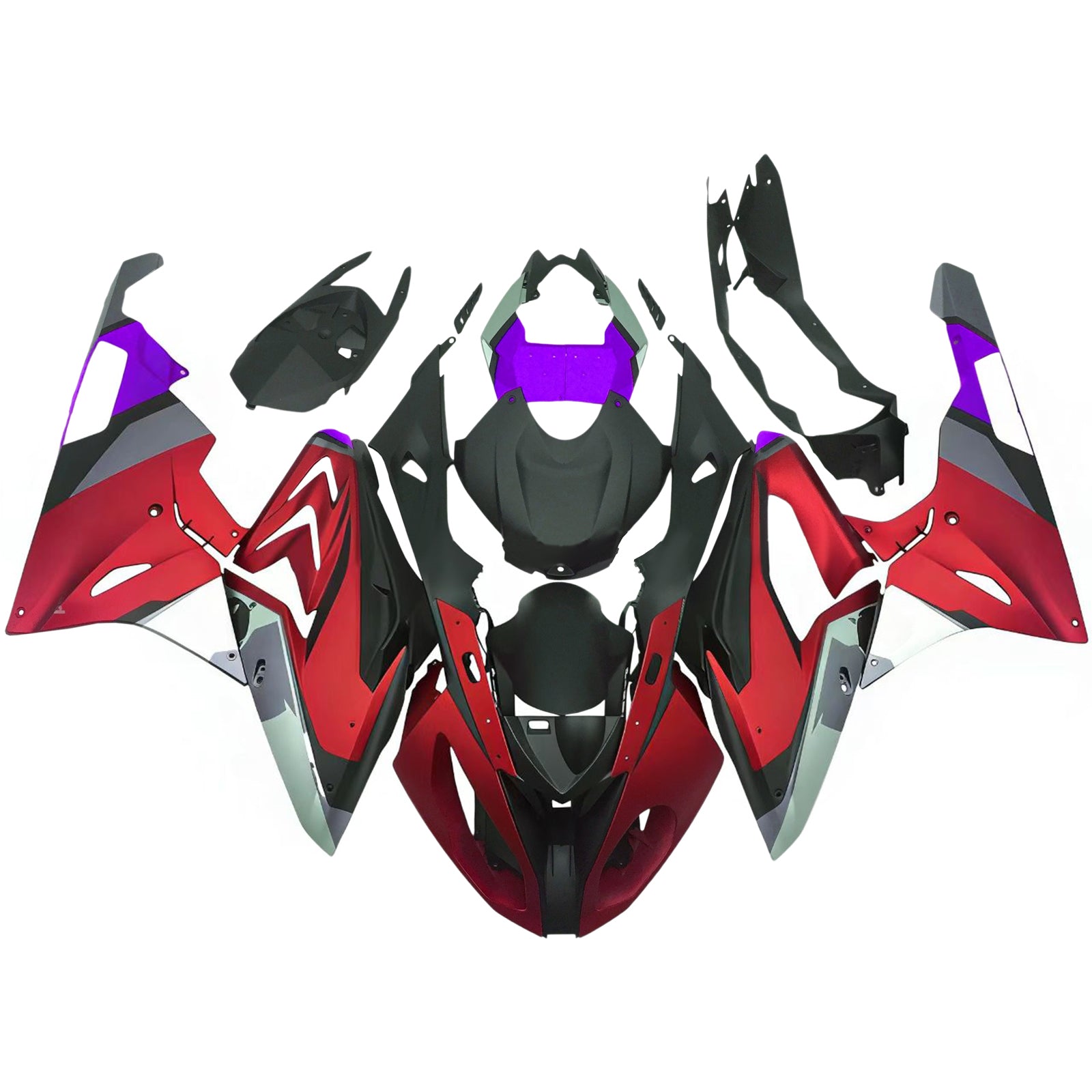 Amotopart 2009-2014 BMW S1000RR Red Black Fairing Kit