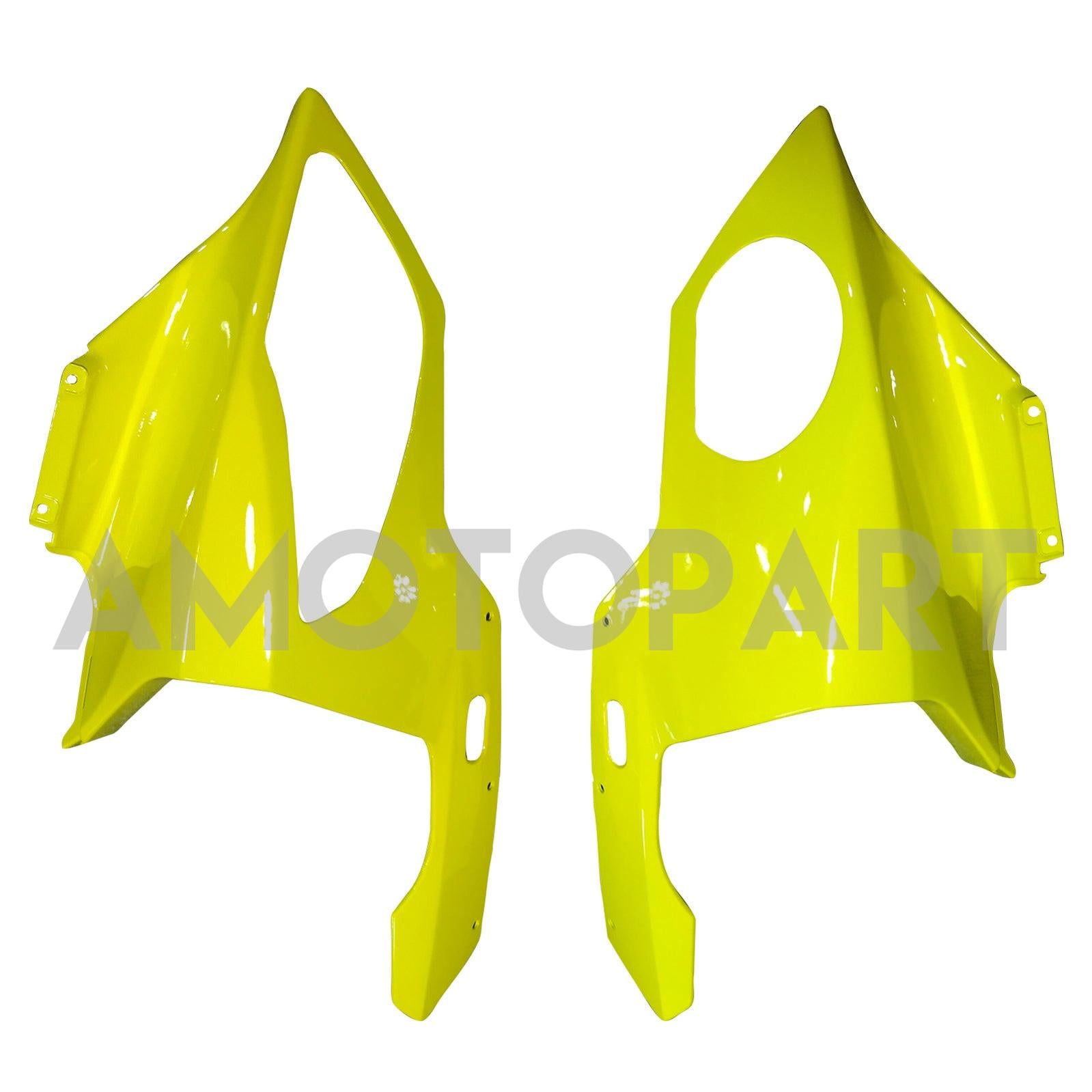 Amotopart 2009-2014 BMW S1000RR Carbon Fiber Pattern Yellow Fairing Kit