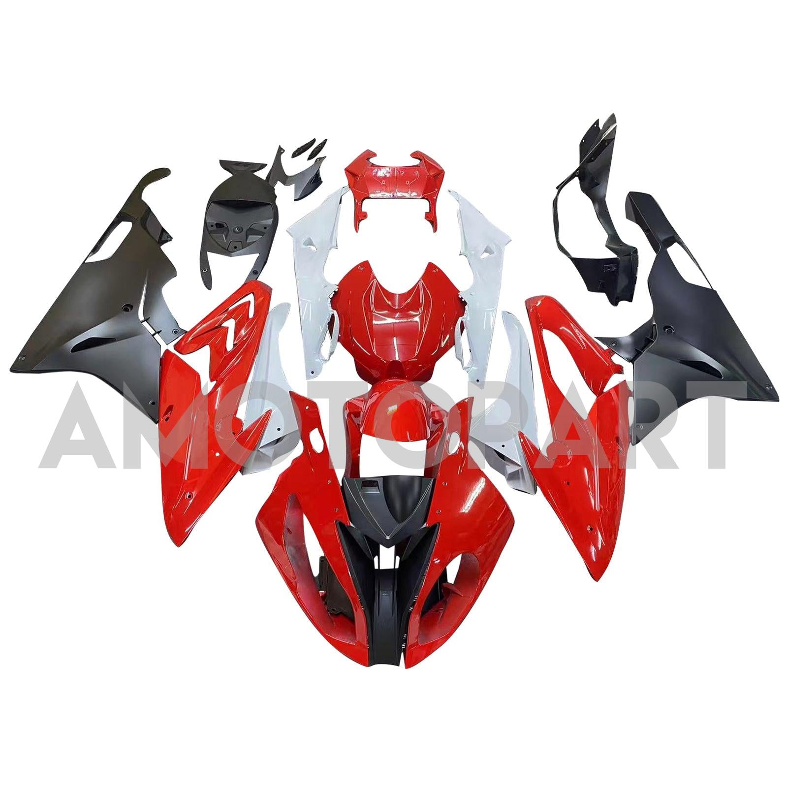 Amotopart 2015-2016 BMW S1000RR Kit de carenado blanco y rojo