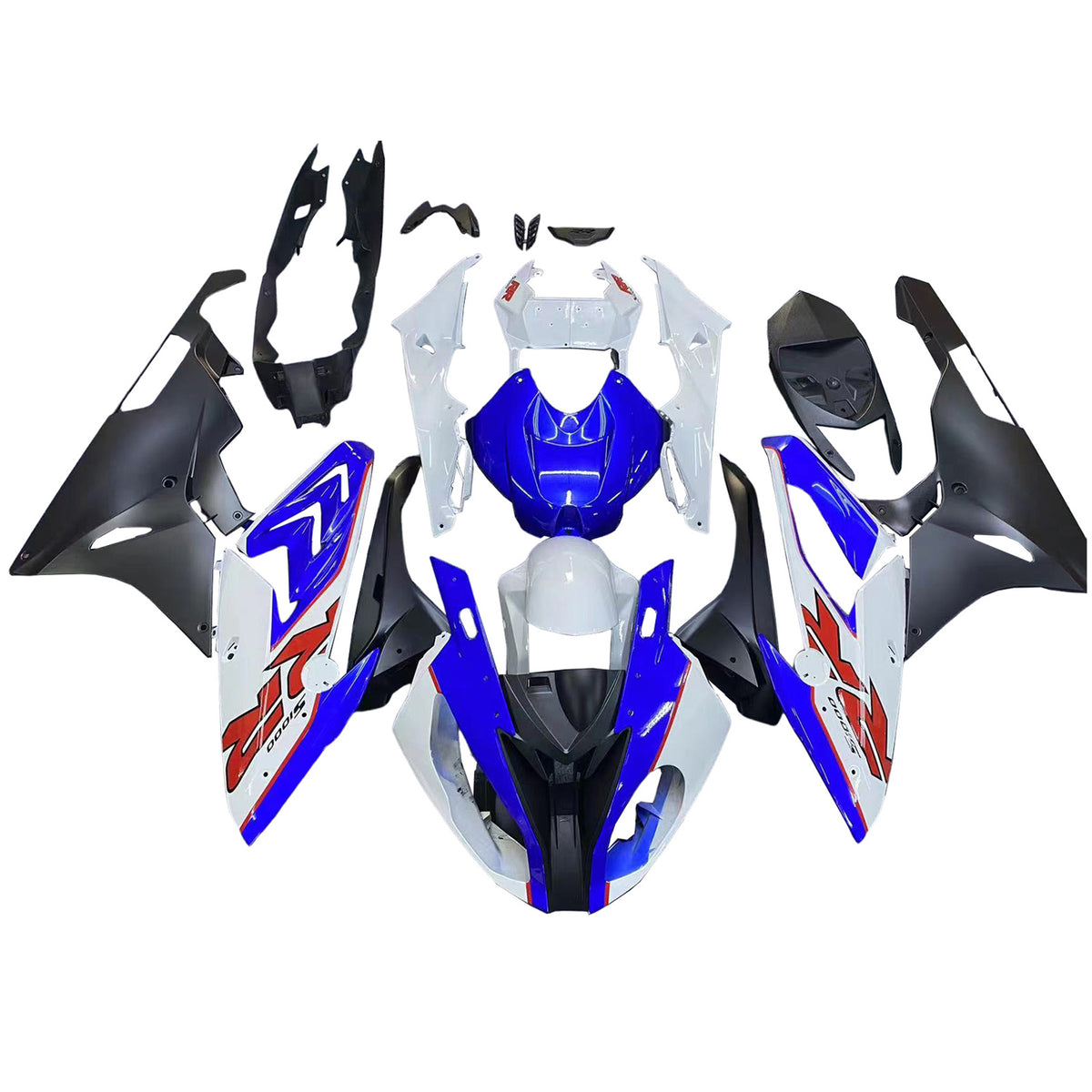 Amotopart 2015-2016 BMW S1000RR Azul y Blanco Estilo 5 Kit de carenado