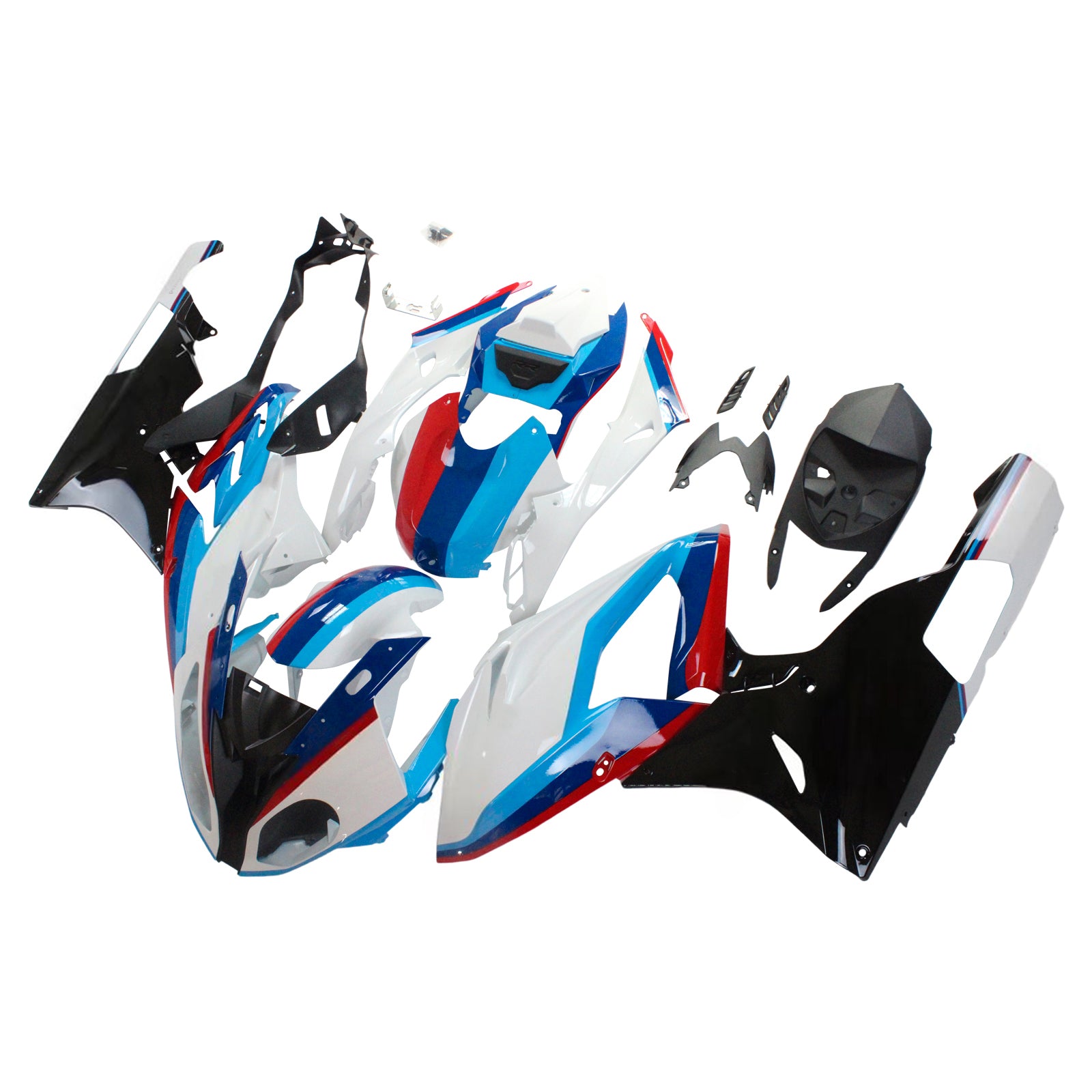 Amotopart 2015-2016 BMW S1000RR White&Black Fairing Kit