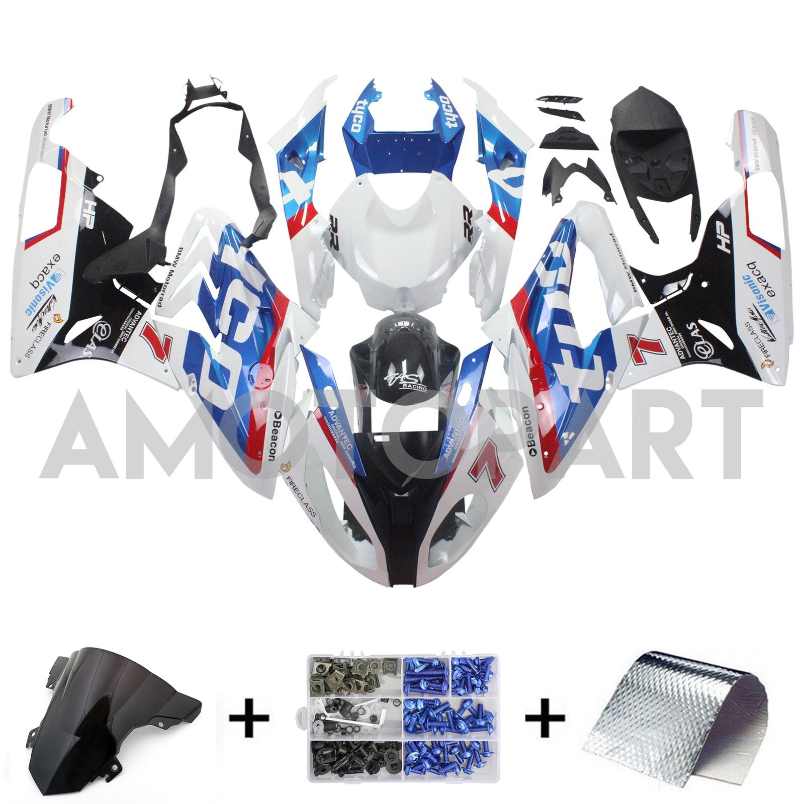Amotopart 2015-2016 BMW S1000RR Blue&White Style1 Fairing Kit