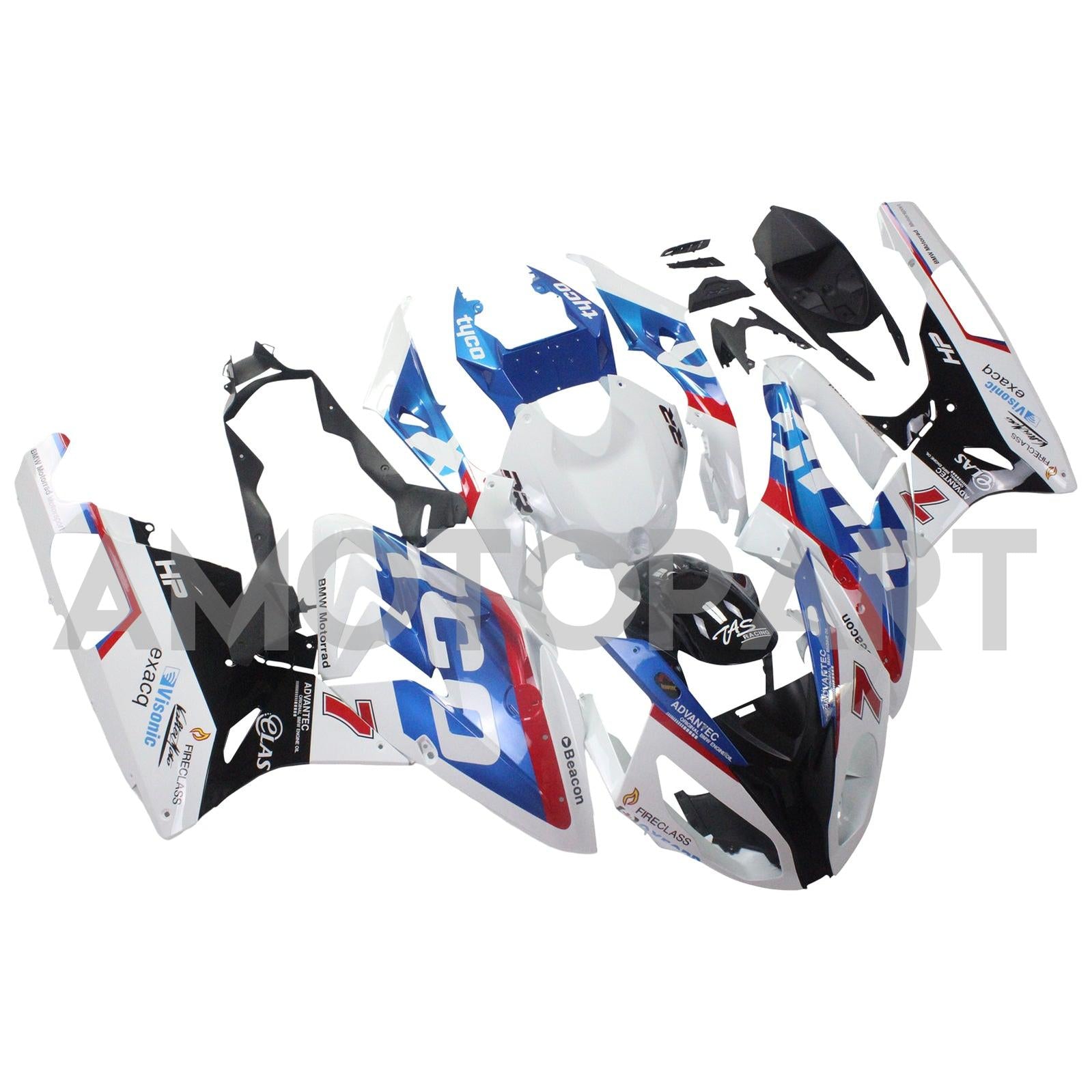 Amotopart 2015-2016 BMW S1000RR Blue&White Style1 Fairing Kit