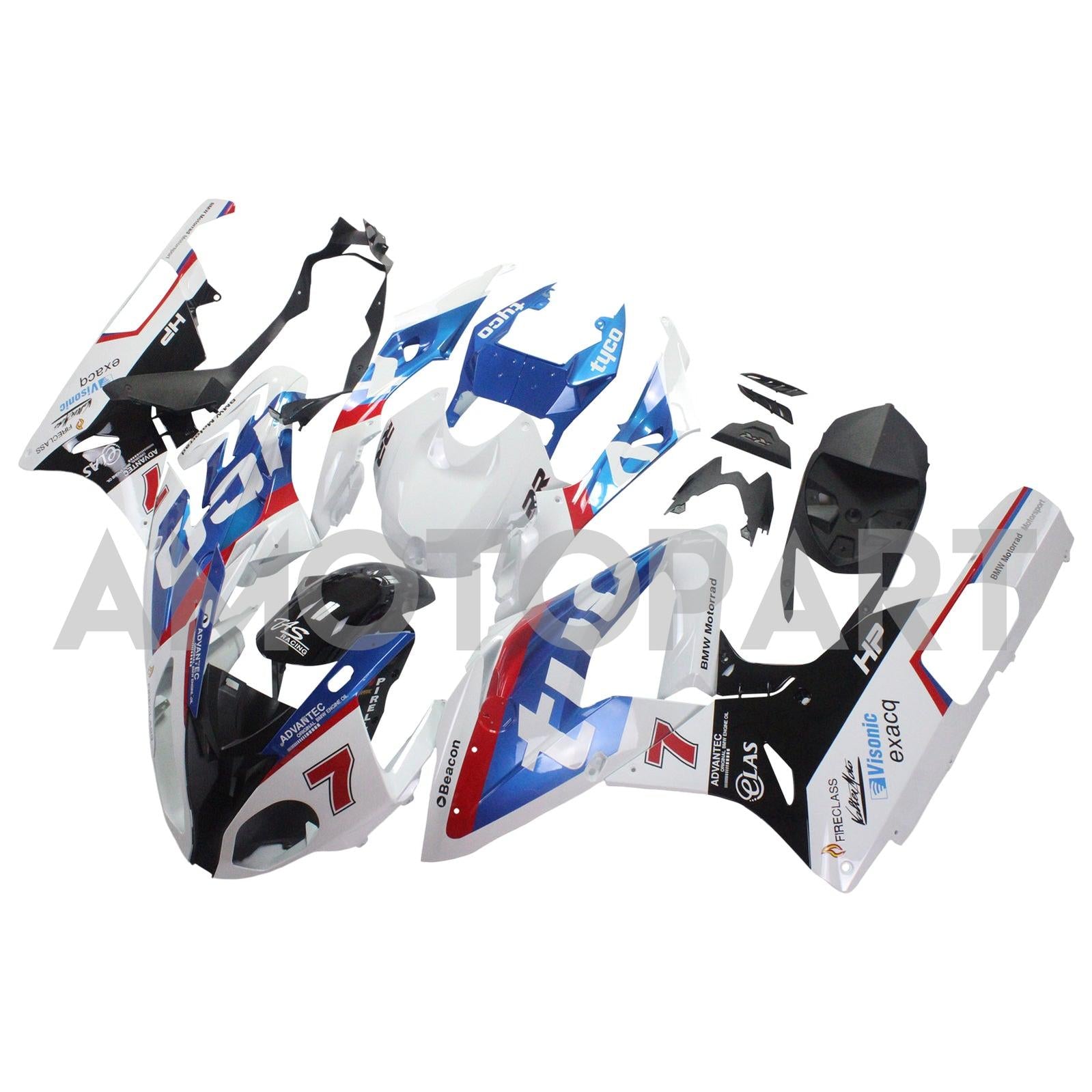 Amotopart 2015-2016 BMW S1000RR Blue&White Style1 Fairing Kit