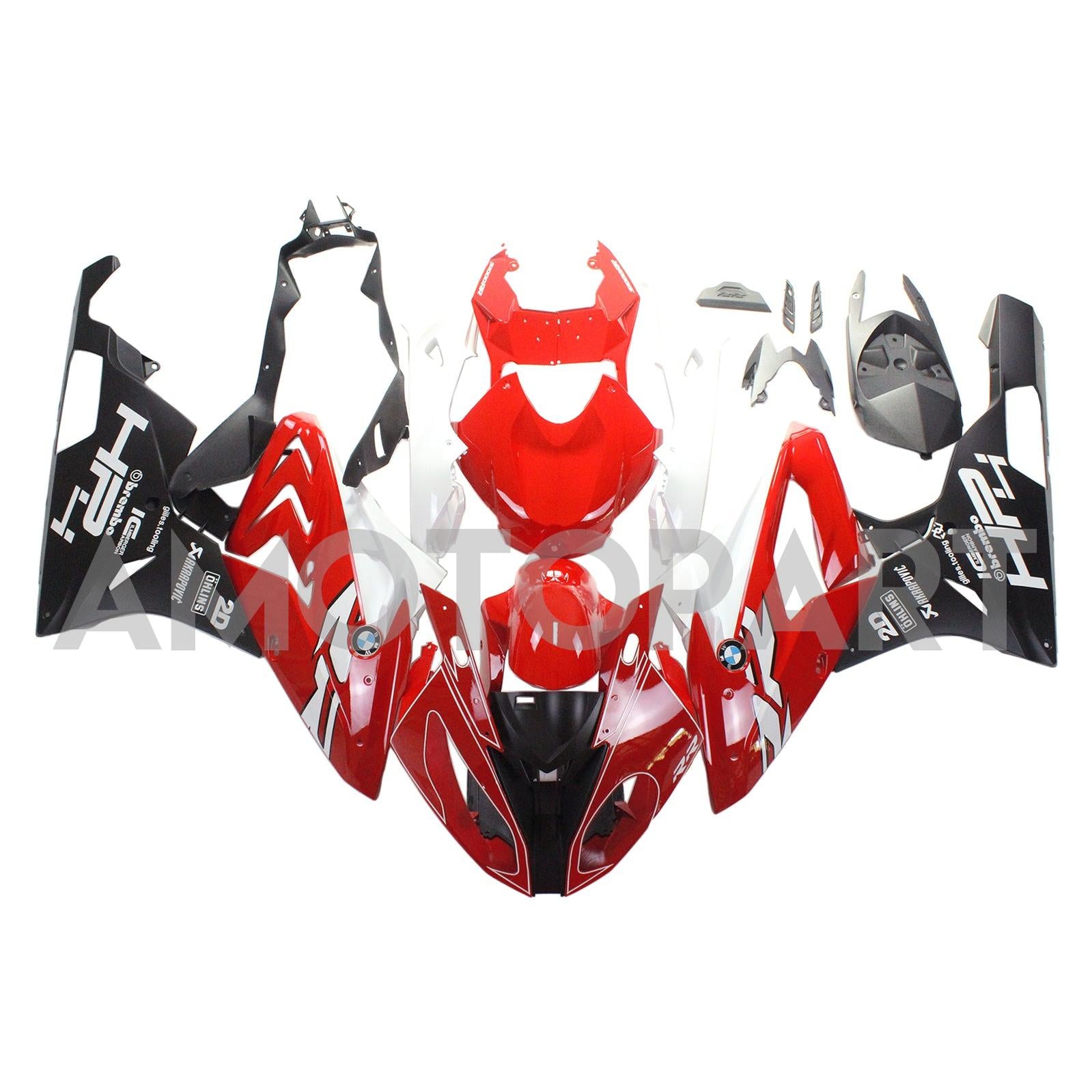 Amotopart 2015-2016 BMW S1000RR Kit de carenado rojo