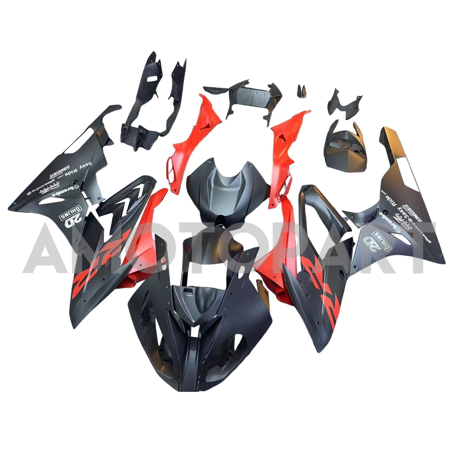 Amotopart BMW S1000RR 2015-2016 Red&Black Style7 Fairing Kit
